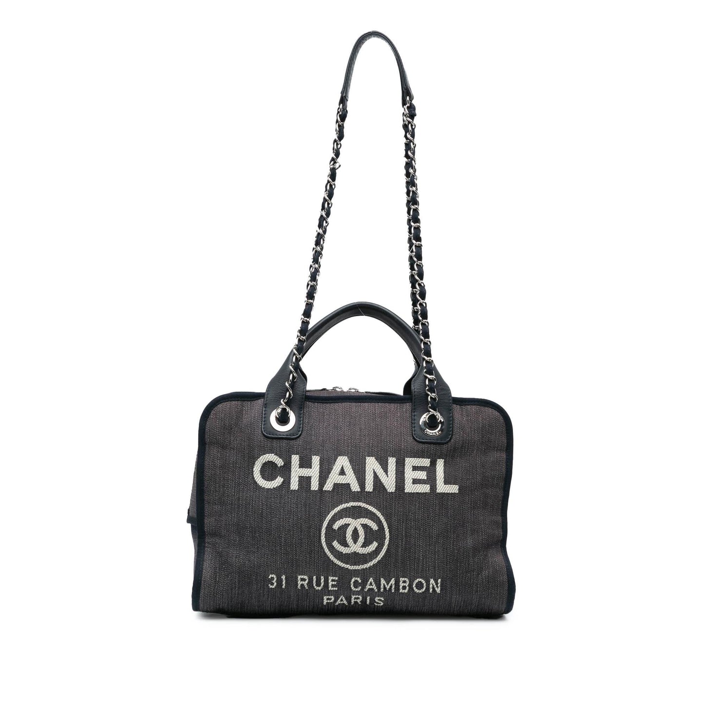 Chanel Large Deauville Bowling Satchel (SHG-qtePh4) Handbag