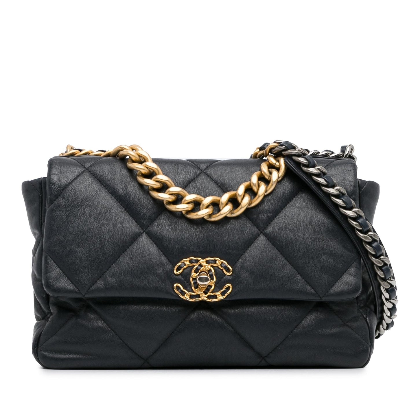 Chanel Large Lambskin 19 Flap (SHG-I4LsJl) Shoulder Bag