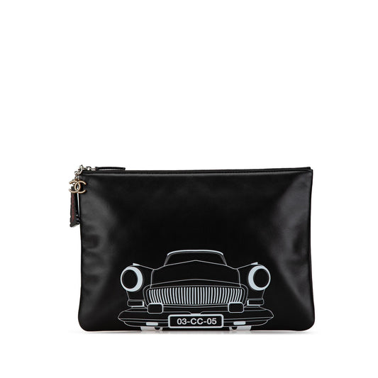 Chanel Large Printed Lambskin La Habana O Case Clutch (SHG-Zimn5u)
