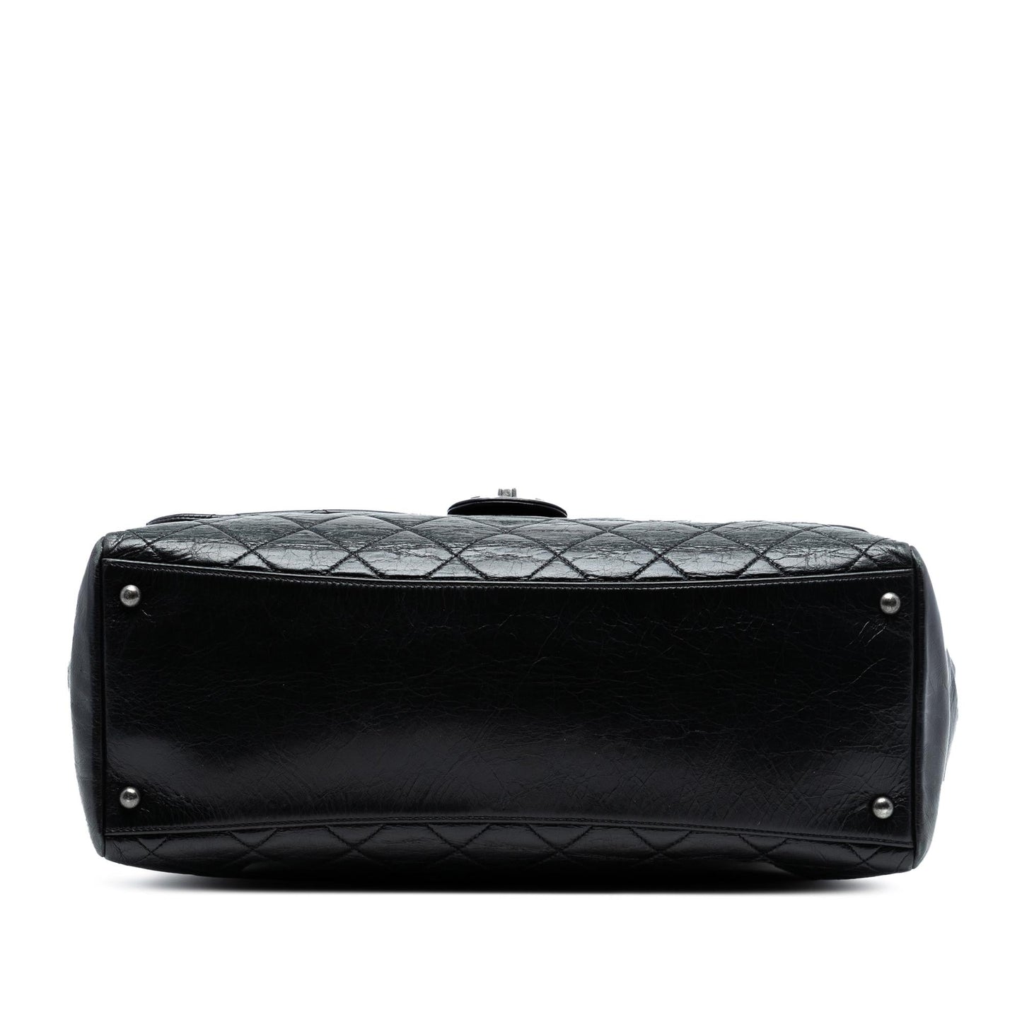 Chanel Large Quilted Glazed Calfskin Duo Color Tote