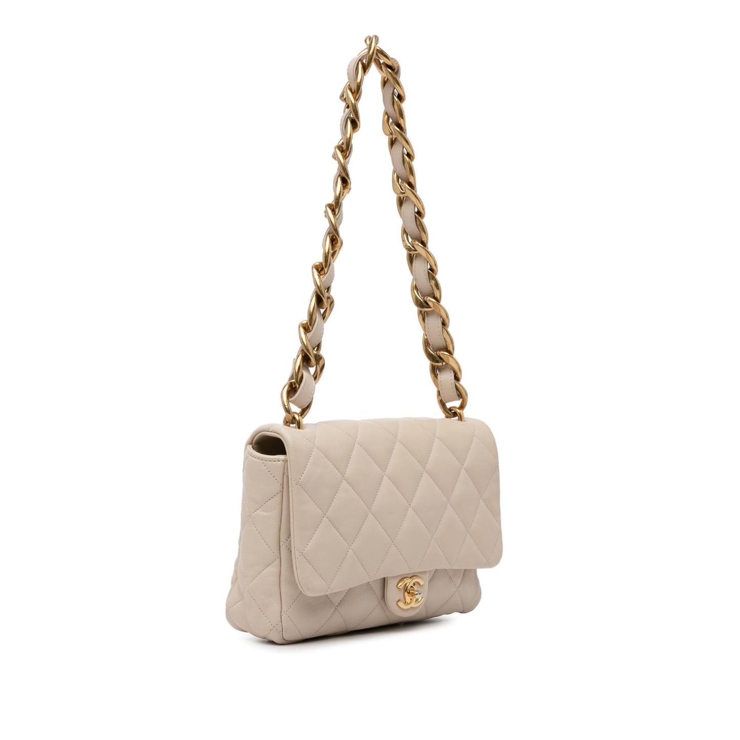 Chanel Large Quilted Lambskin Funky Town Flap (SHG-brQduf)