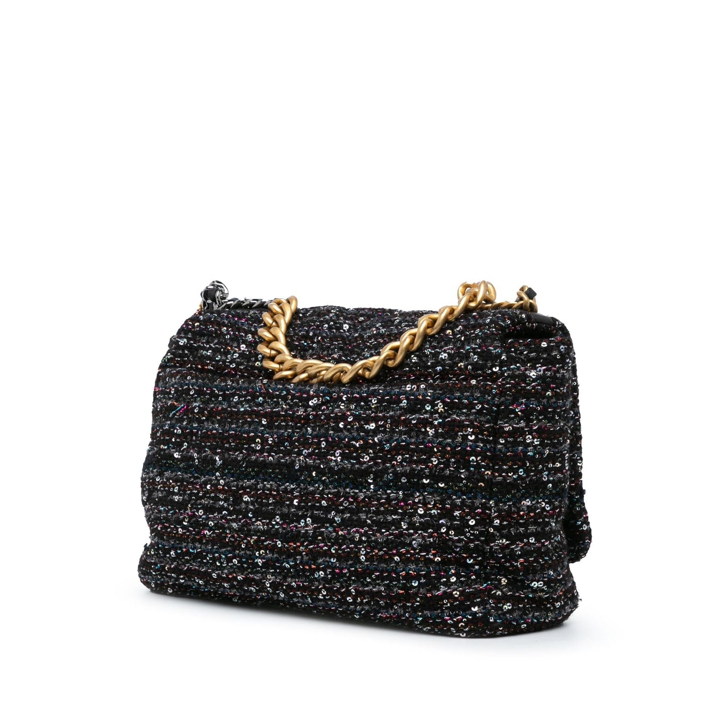 Chanel Large Tweed 19 Flap (SHG-XMDikb)