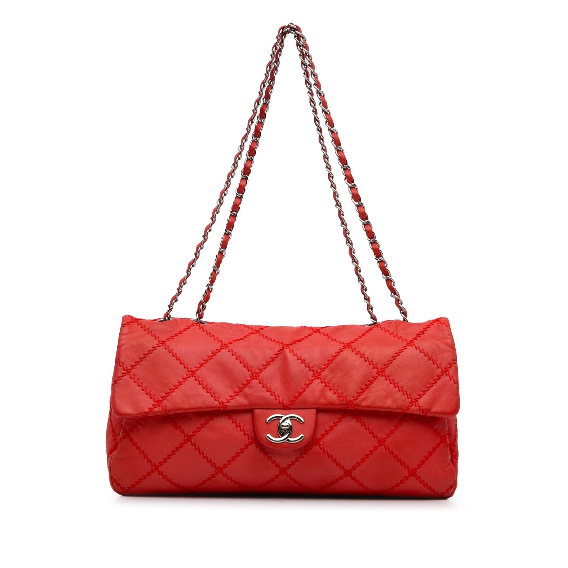 Chanel Large Ultimate Stitch Lambskin Flap (SHG-EPPUHv) Shoulder Bag