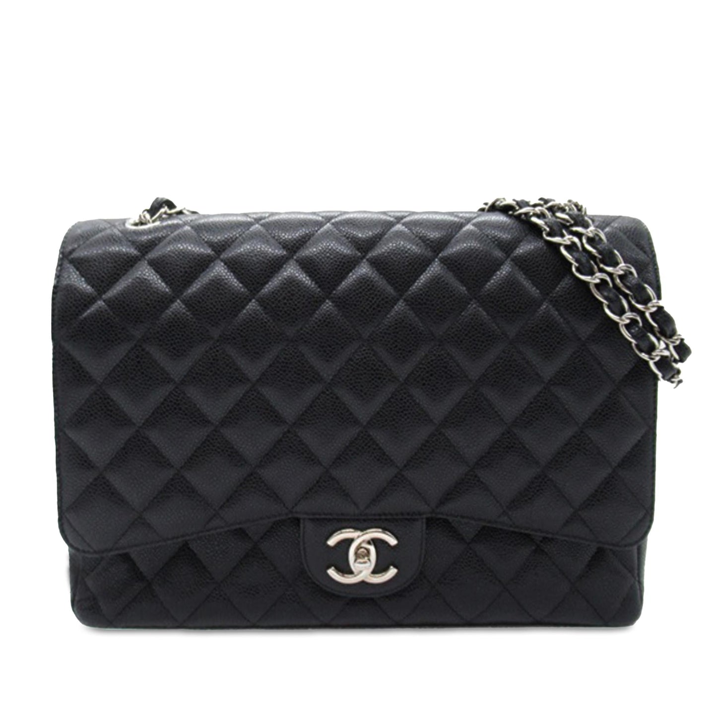 Chanel Maxi Classic Caviar Double Flap (SHG-vrfubg) Shoulder Bag
