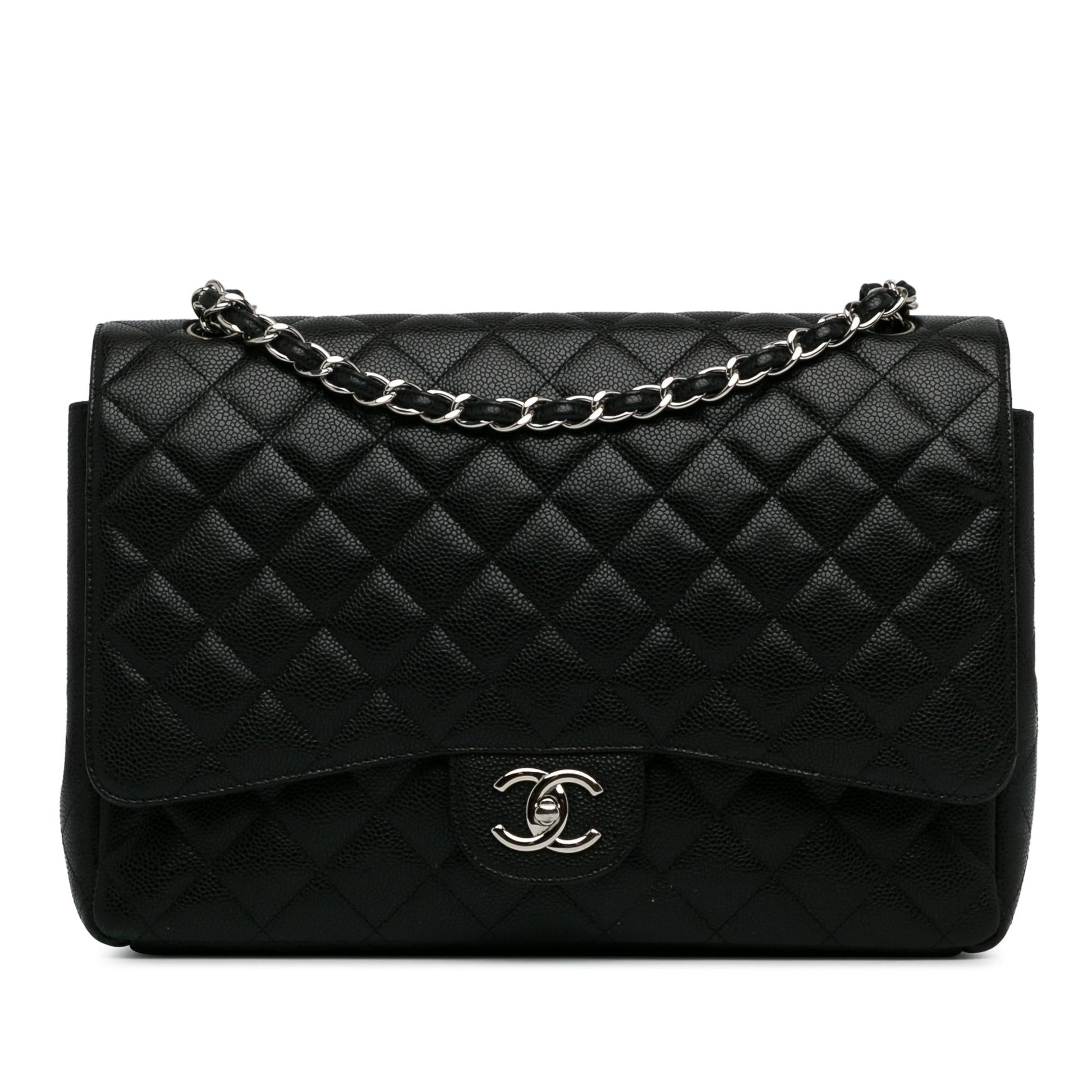 Chanel Maxi Classic Caviar Double Flap (SHG-UssHab) Shoulder Bag