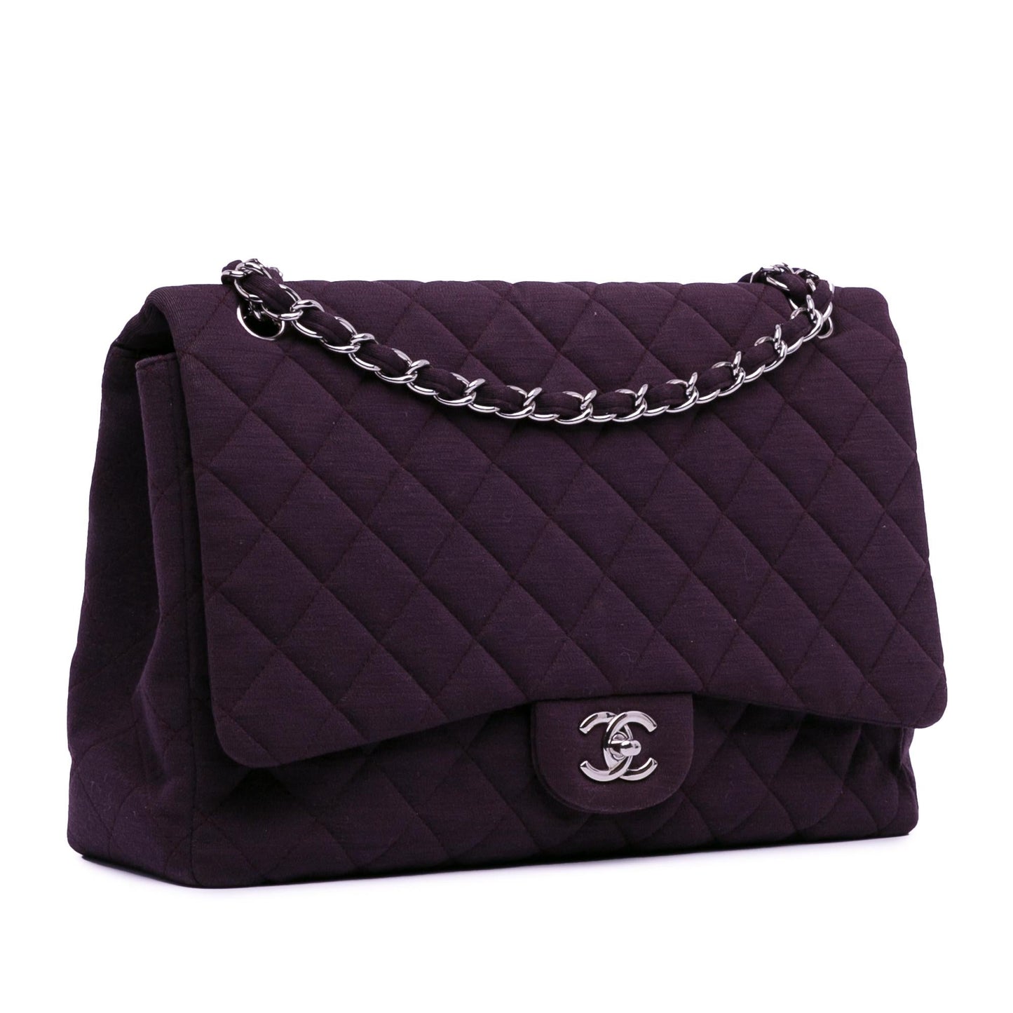 Chanel Maxi Classic Jersey Single Flap (SHG-0jPdOf) Shoulder Bag