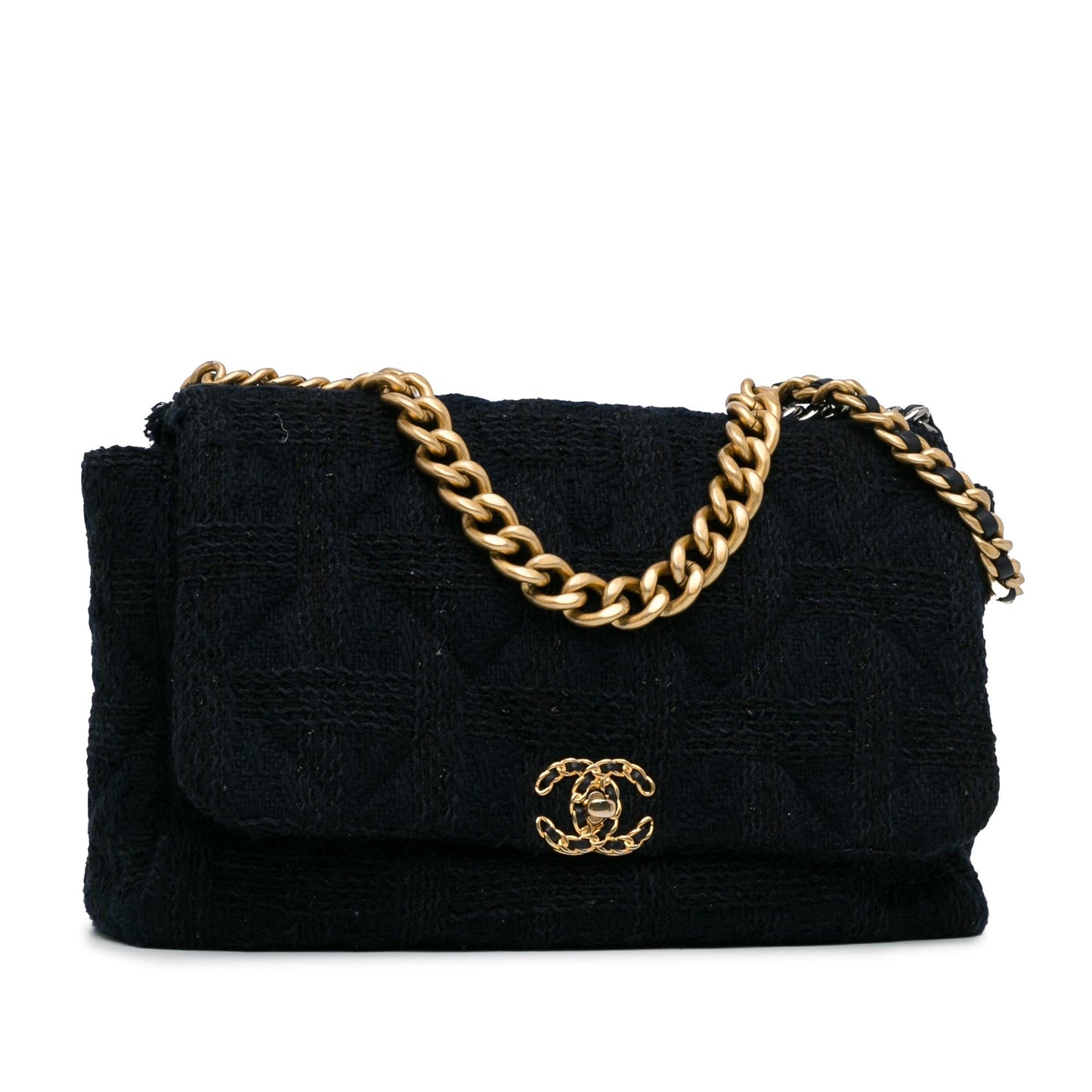 Chanel Maxi Tweed 19 Flap (SHG-r1Febc) Shoulder Bag