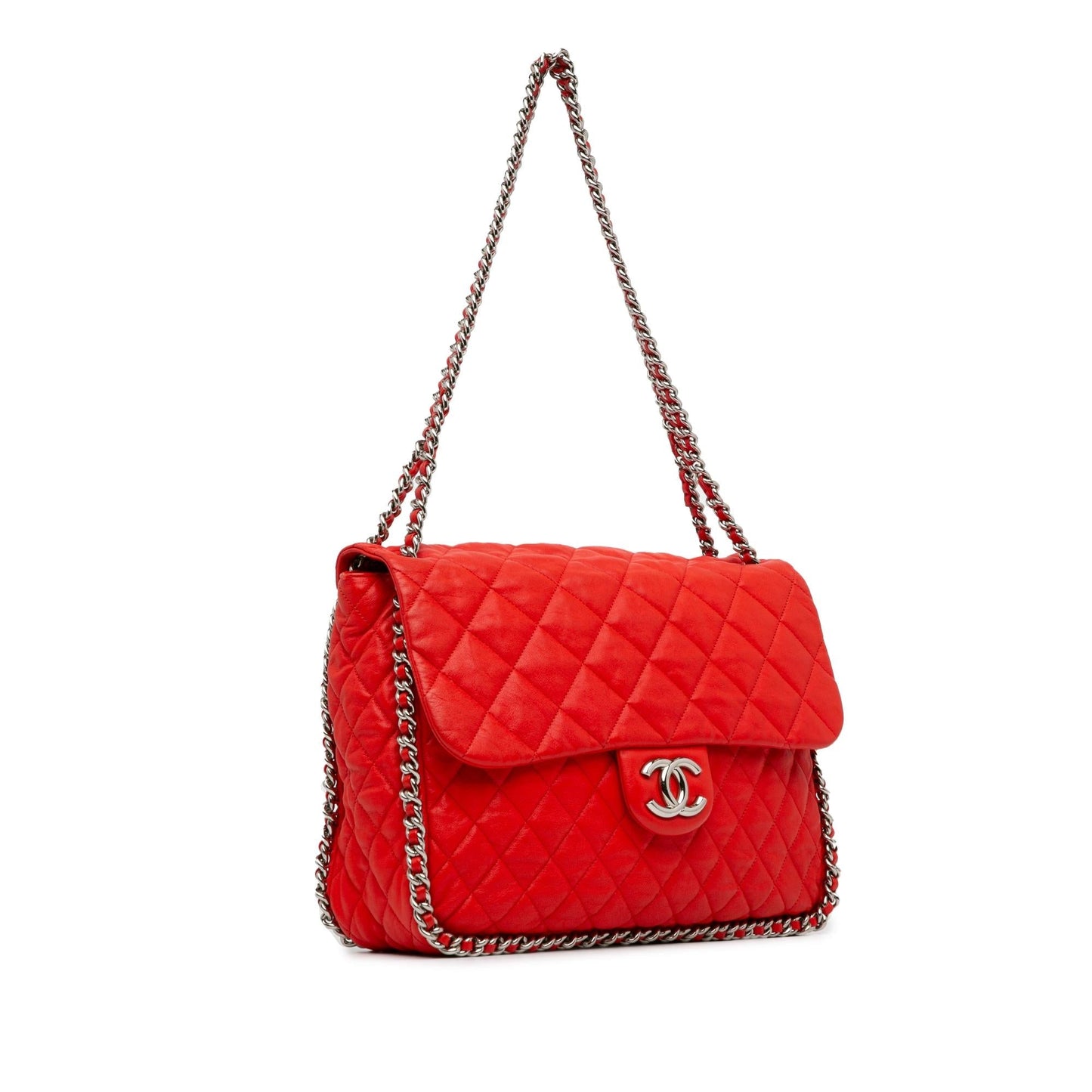 Chanel Maxi Washed Lambskin Chain Around Flap (SHG-io9S1p) Shoulder Bag