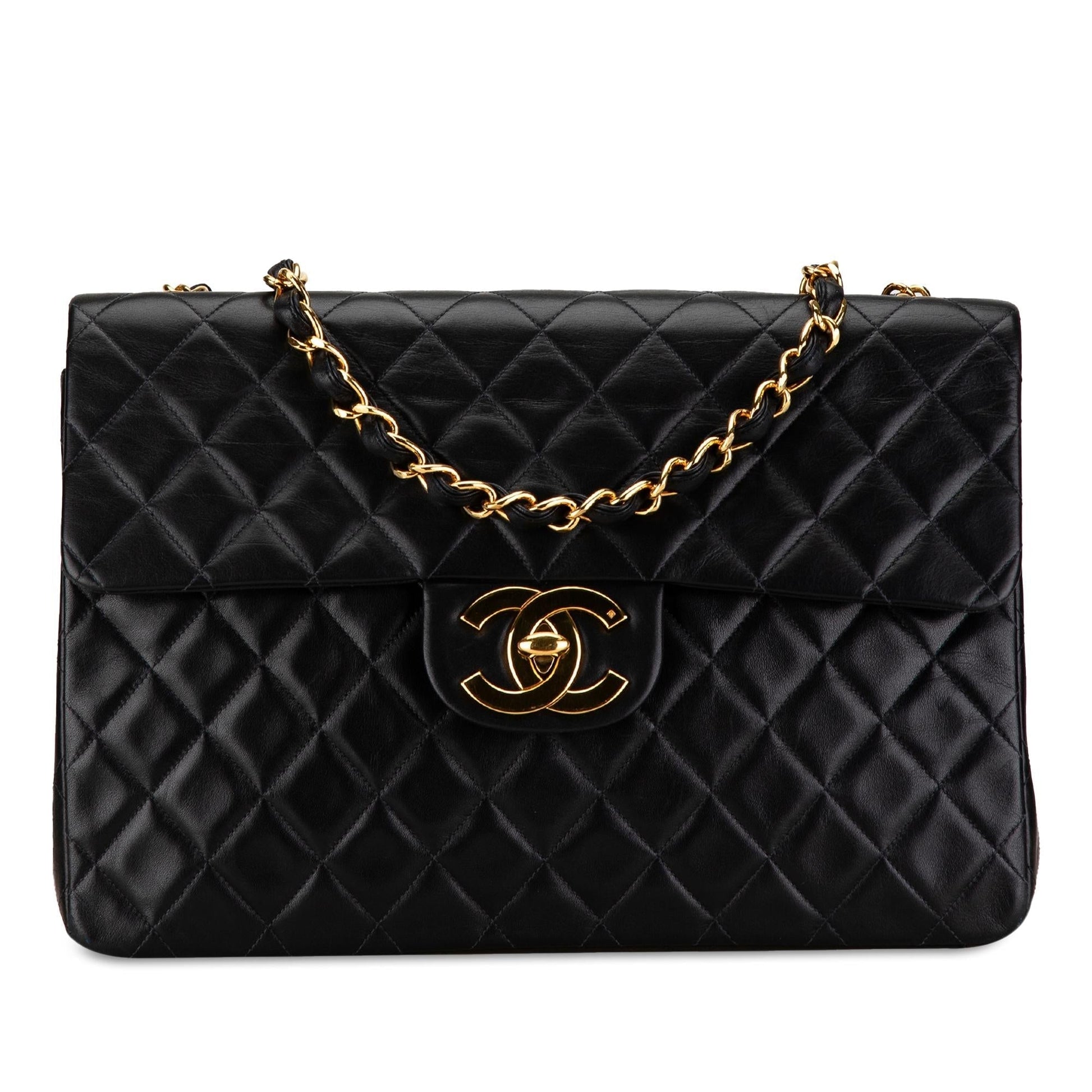 Chanel Maxi XL Classic Lambskin Single Flap (SHG-vNBmIg) Shoulder Bag