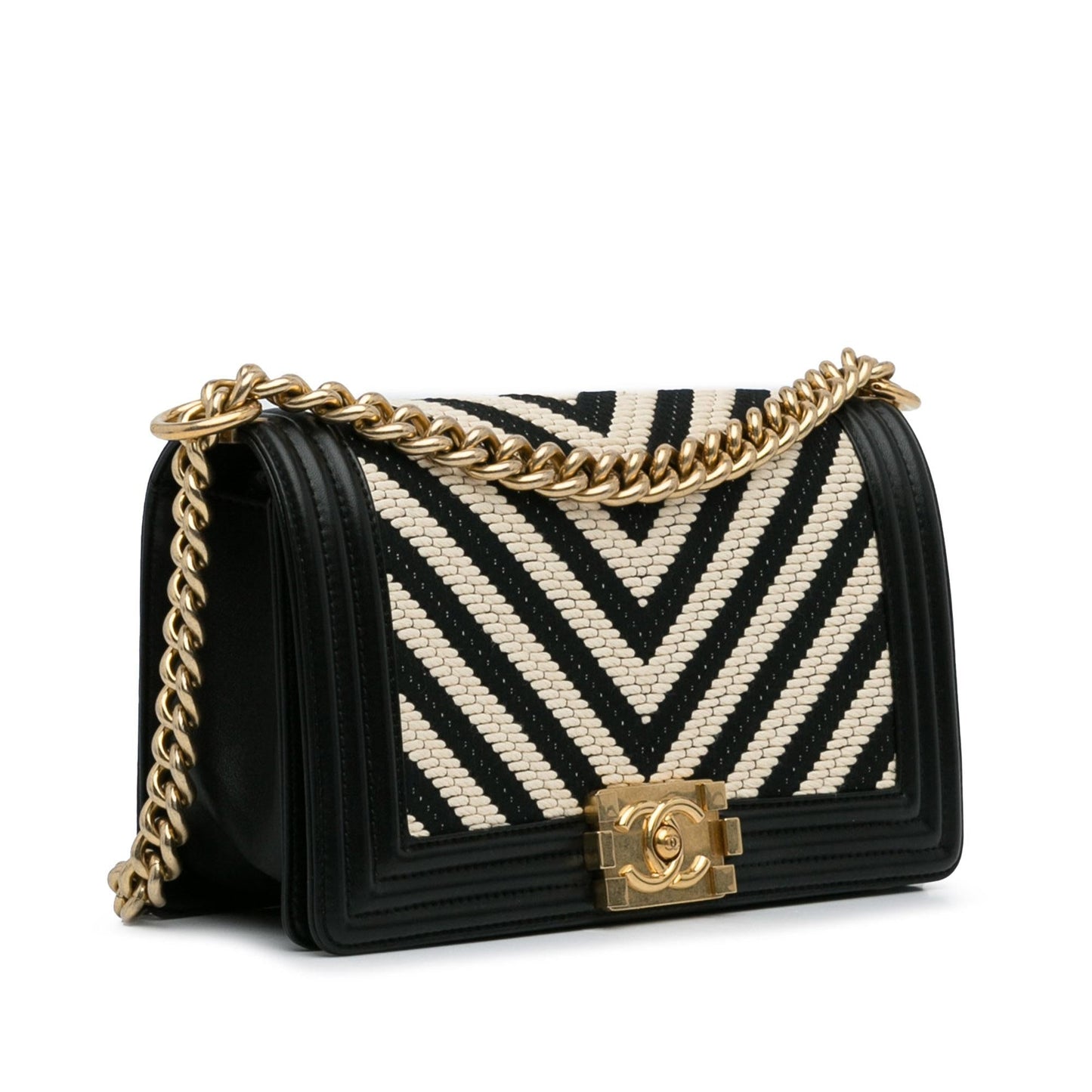 Chanel Medium Braided Chevron Le Boy (SHG-Qo0SYS) Crossbody