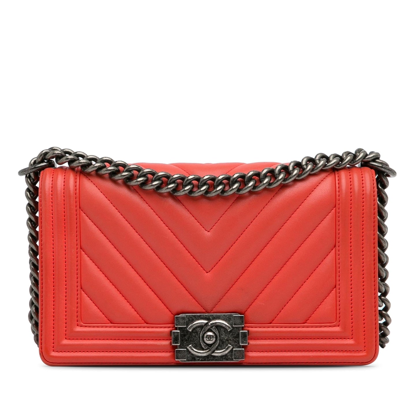 Chanel Medium Calfskin Chevron Boy Flap