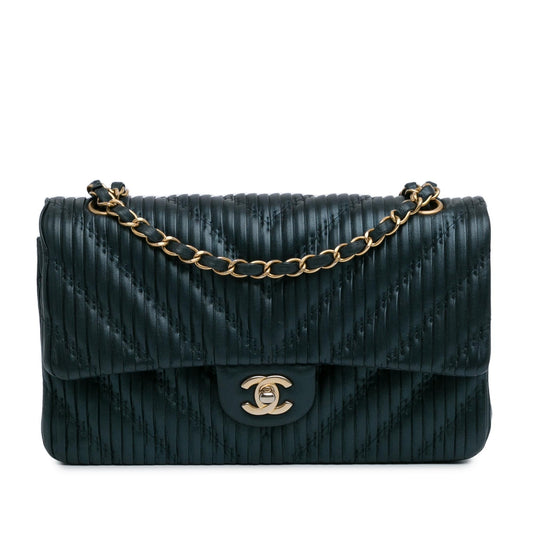 Chanel Medium Calfskin Coco Pleats Double Flap (SHG-8NvBoQ) Crossbody