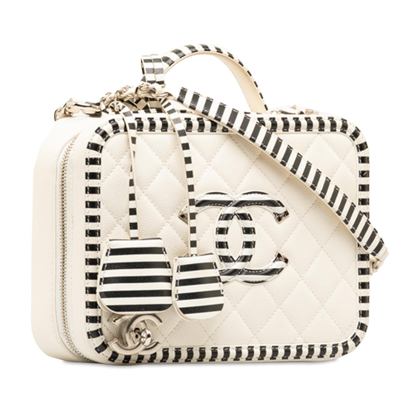 Chanel Medium Caviar CC Filigree Vanity Case (SHG-HPGDYu) Handbag