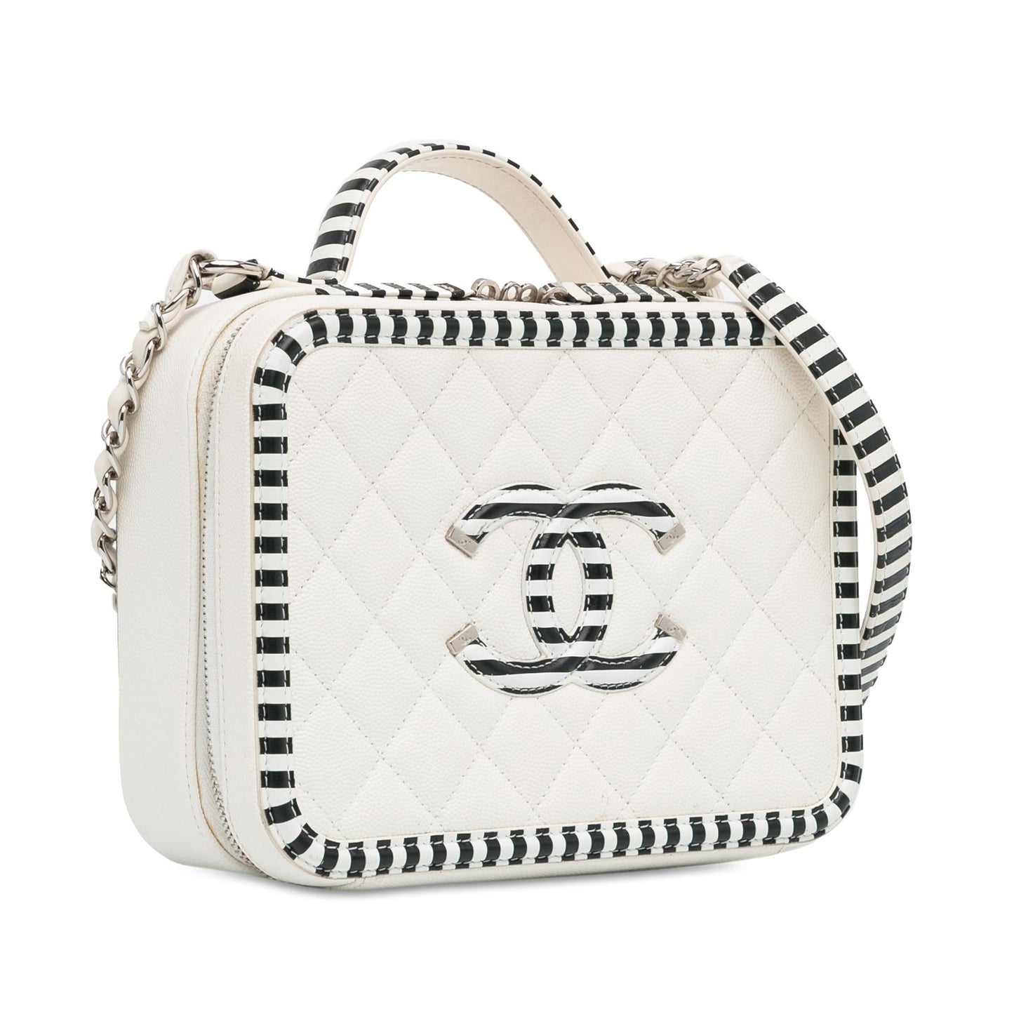 Chanel Medium Caviar CC Filigree Vanity Case (SHG-APLaSU)
