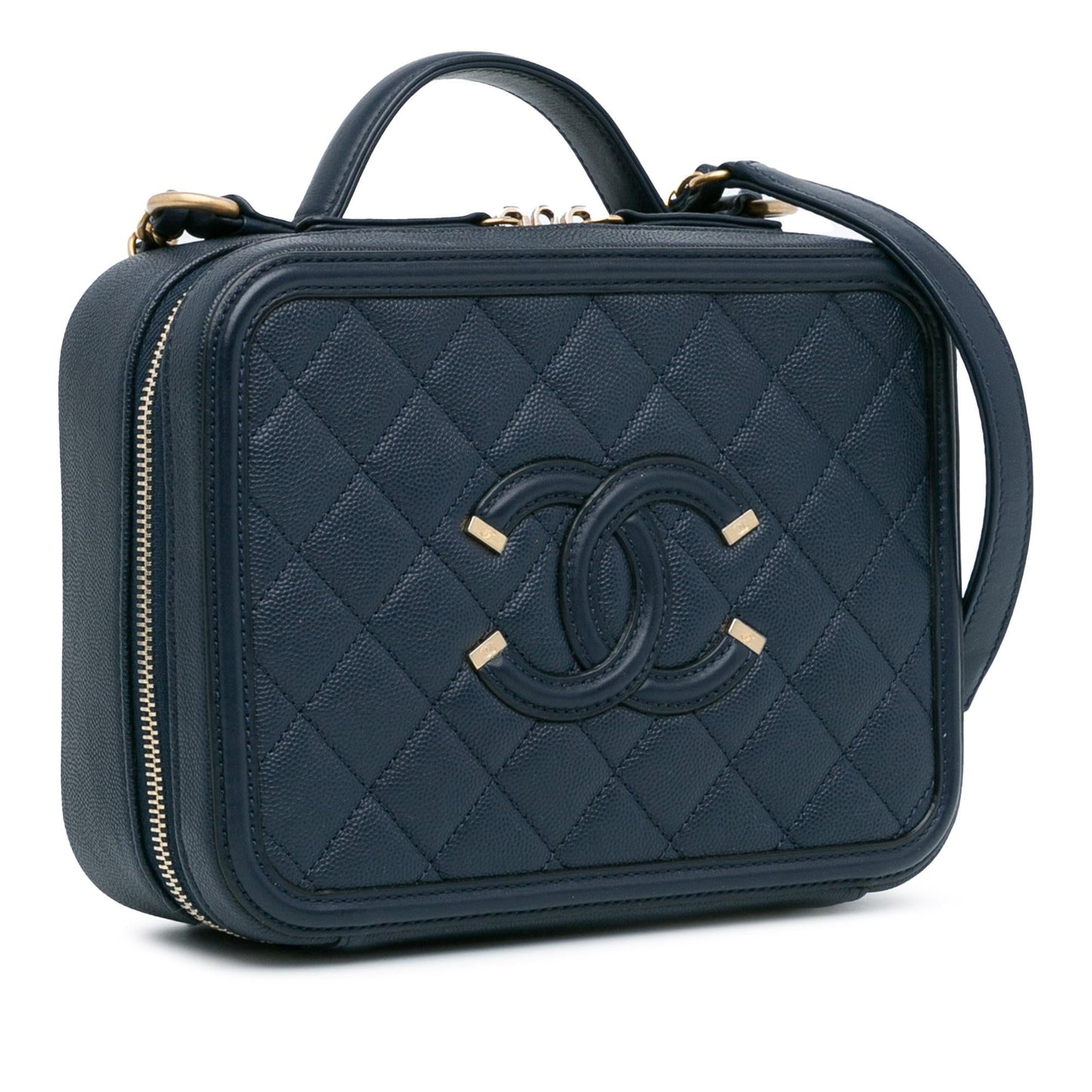 Chanel Medium Caviar CC Filigree Vanity Case (SHG-1tdpwa)