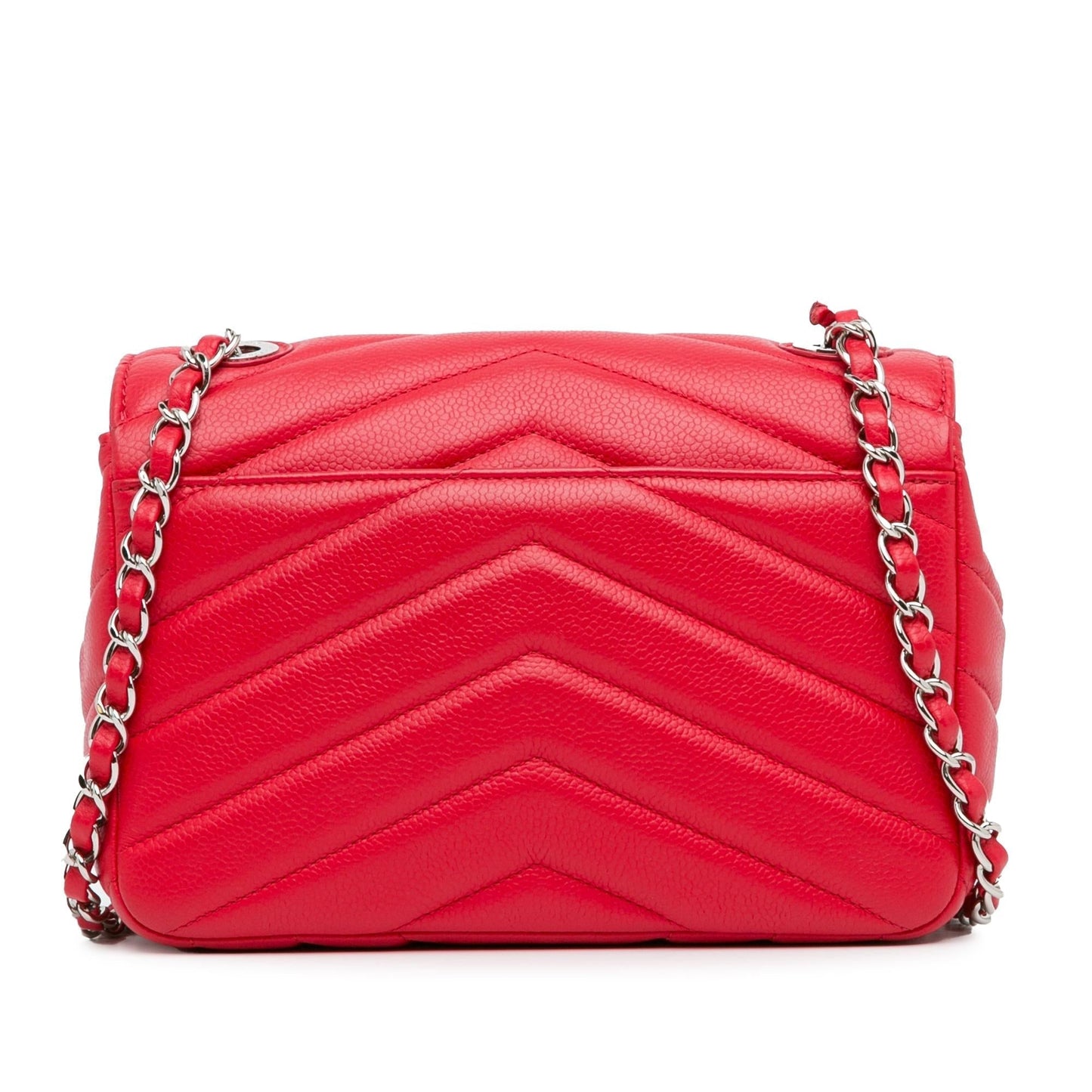 Chanel Medium Caviar Chevron Data Center Envelope Flap (SHG-mBlAJB) Crossbody