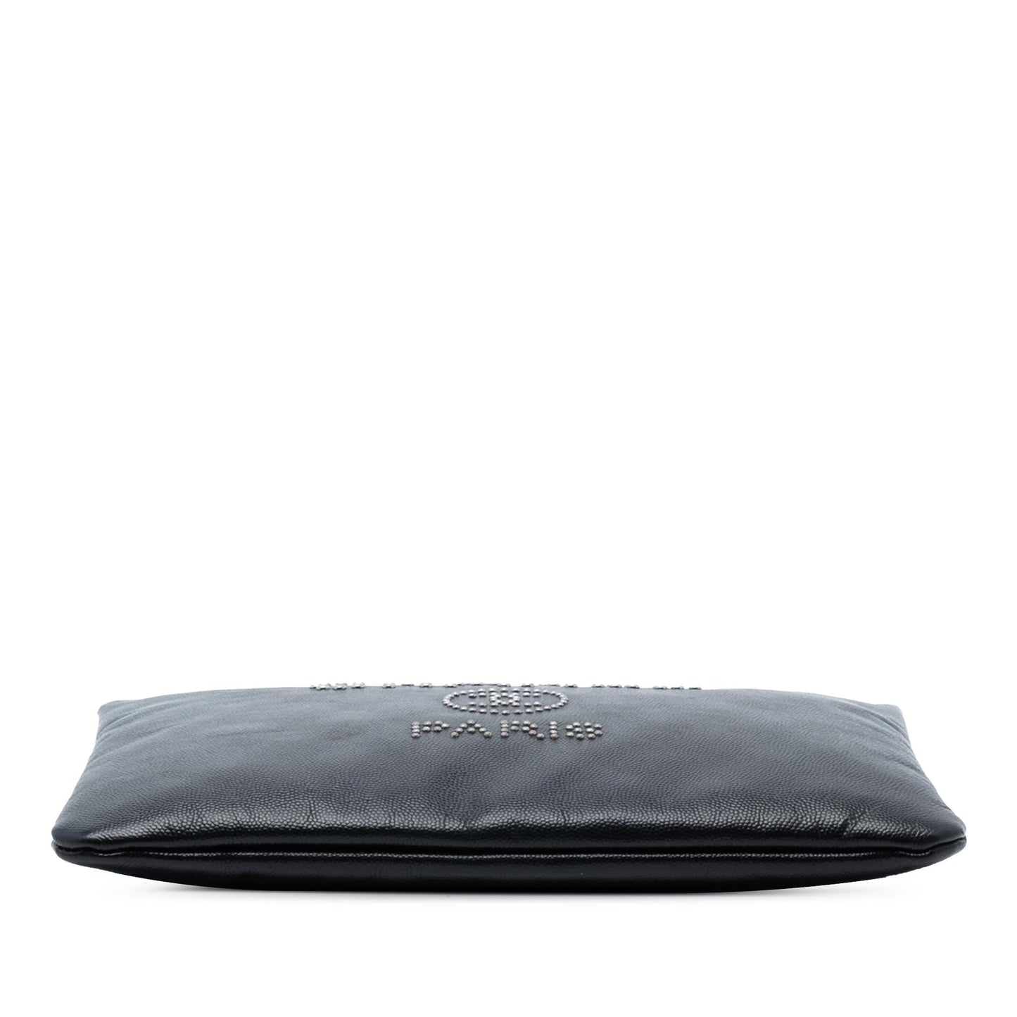 Chanel Medium Caviar Deauville Studded O Case Clutch