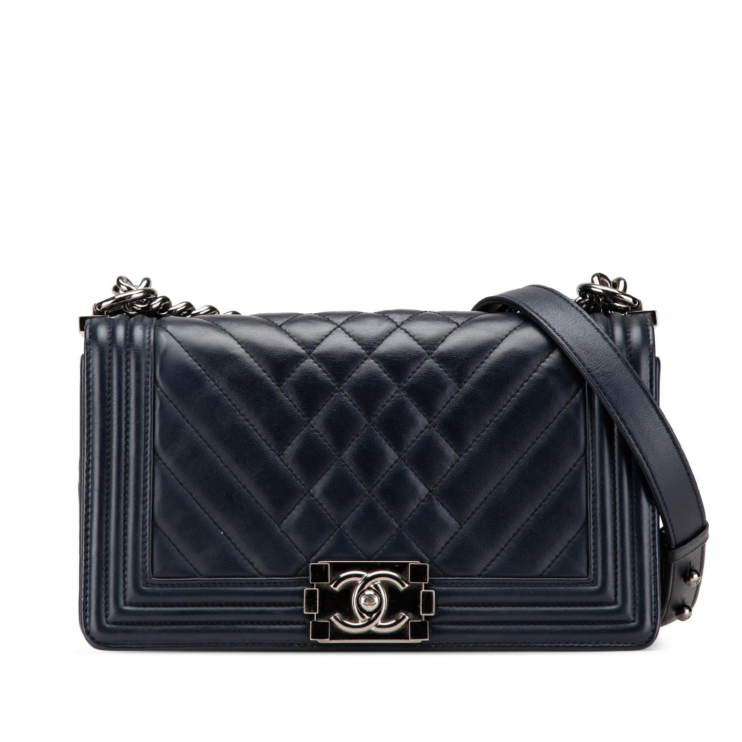 Chanel Medium Chevron Lambskin Boy Flap