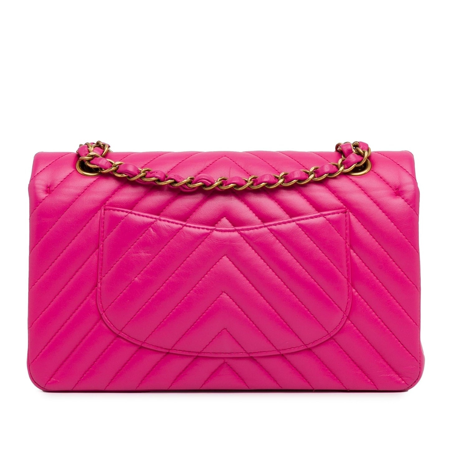 Chanel Medium Chevron Lambskin Double Flap (SHG-472NmH) Shoulder Bag