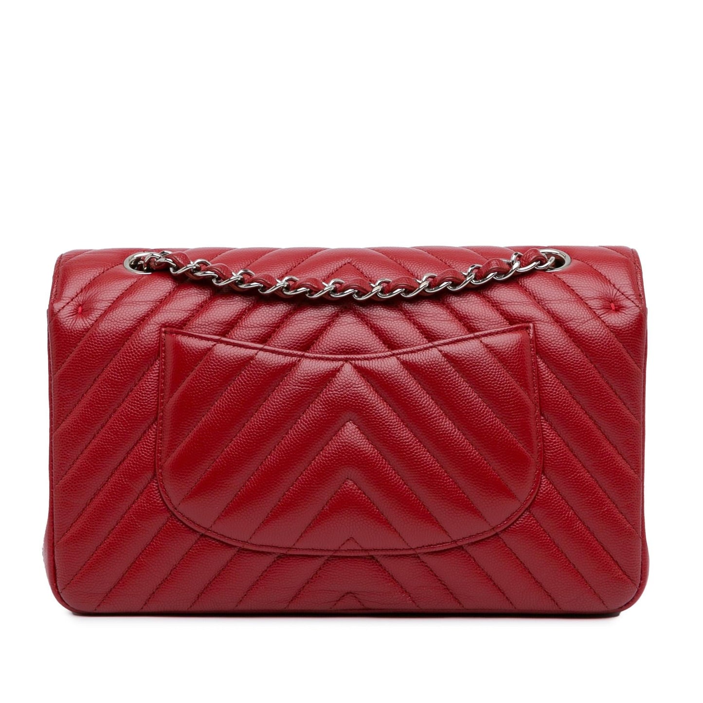 Chanel Medium Classic Chevron Caviar Double Flap (SHG-cCtiFC) Shoulder Bag