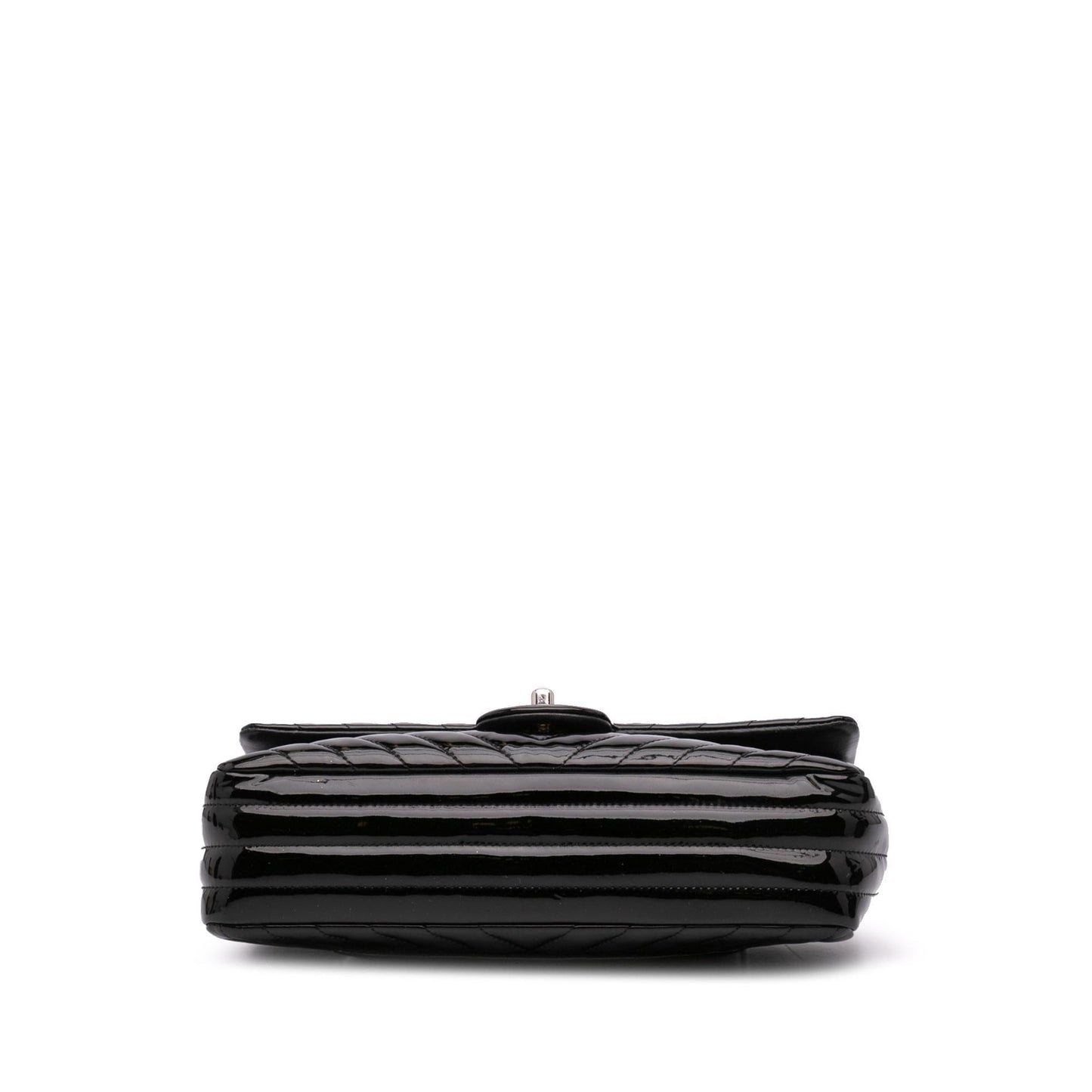 Chanel Medium Classic Chevron Patent Double Flap
