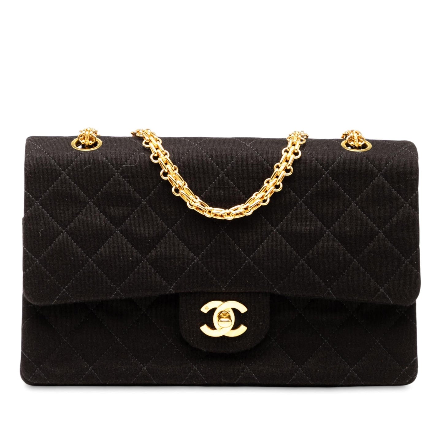 Chanel Medium Classic Jersey Bijoux Chain Double Flap