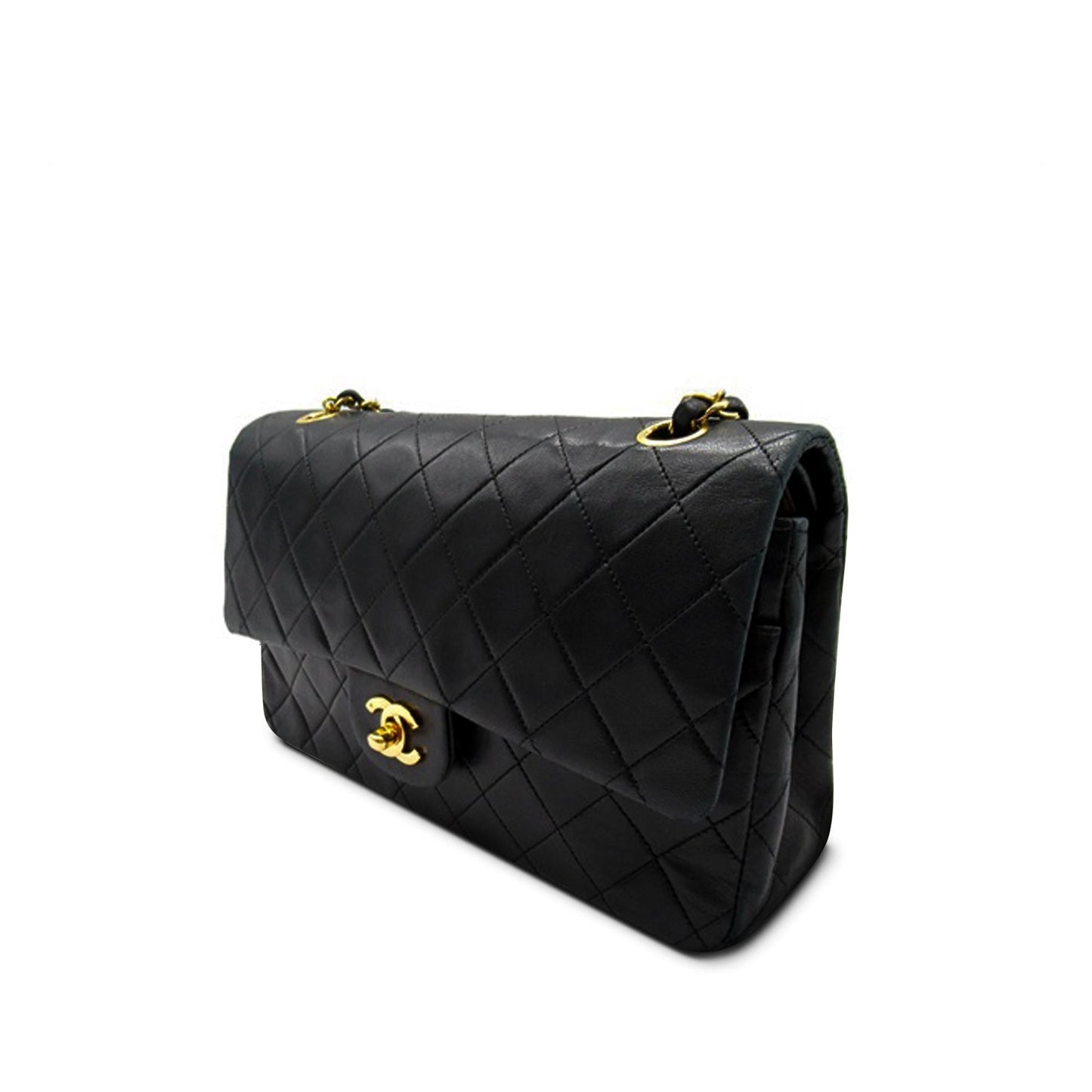 Chanel Medium Classic Lambskin Double Flap (SHG-rOp0wC) Shoulder Bag