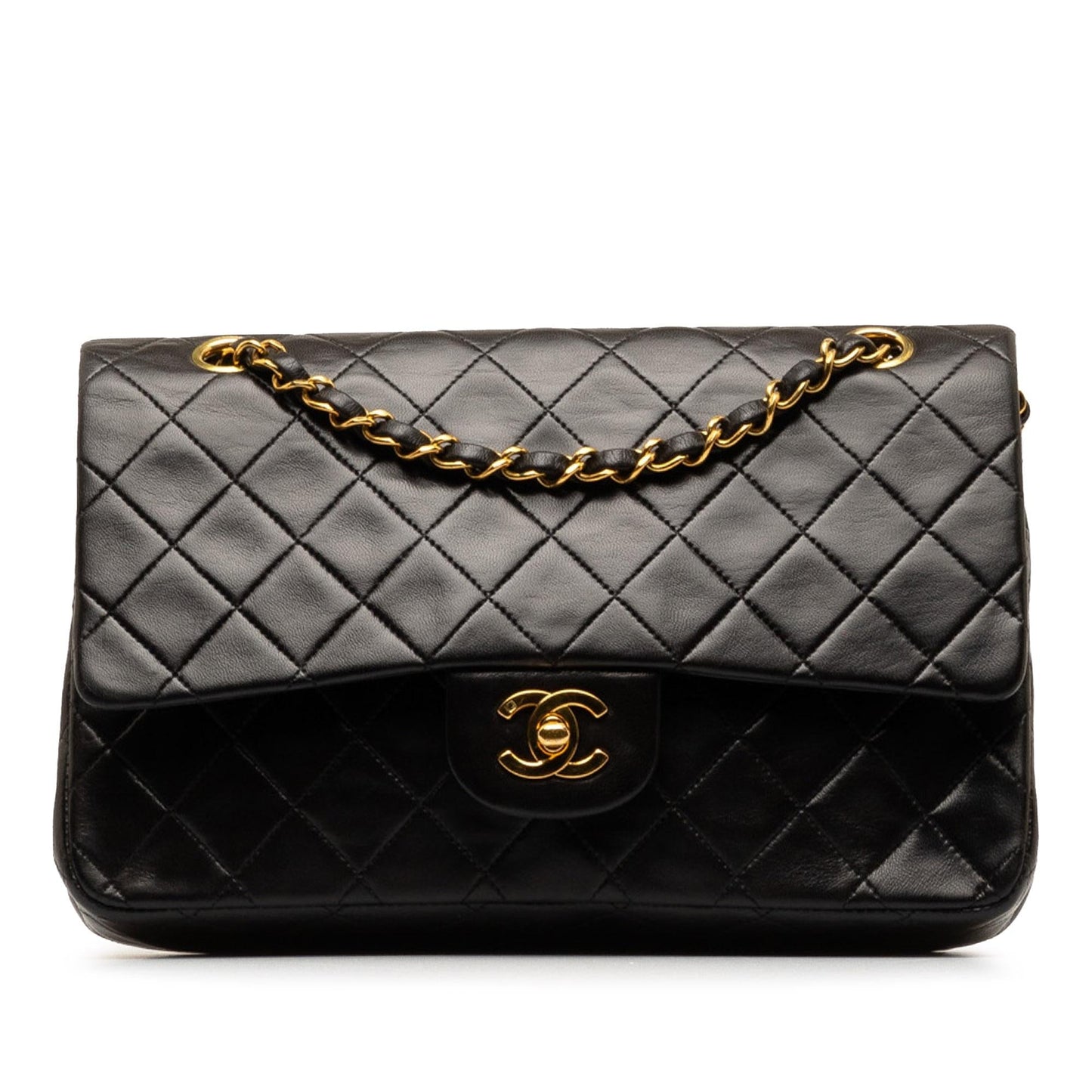 Chanel Medium Classic Lambskin Double Flap (SHG-e2k5Nf) Shoulder Bag
