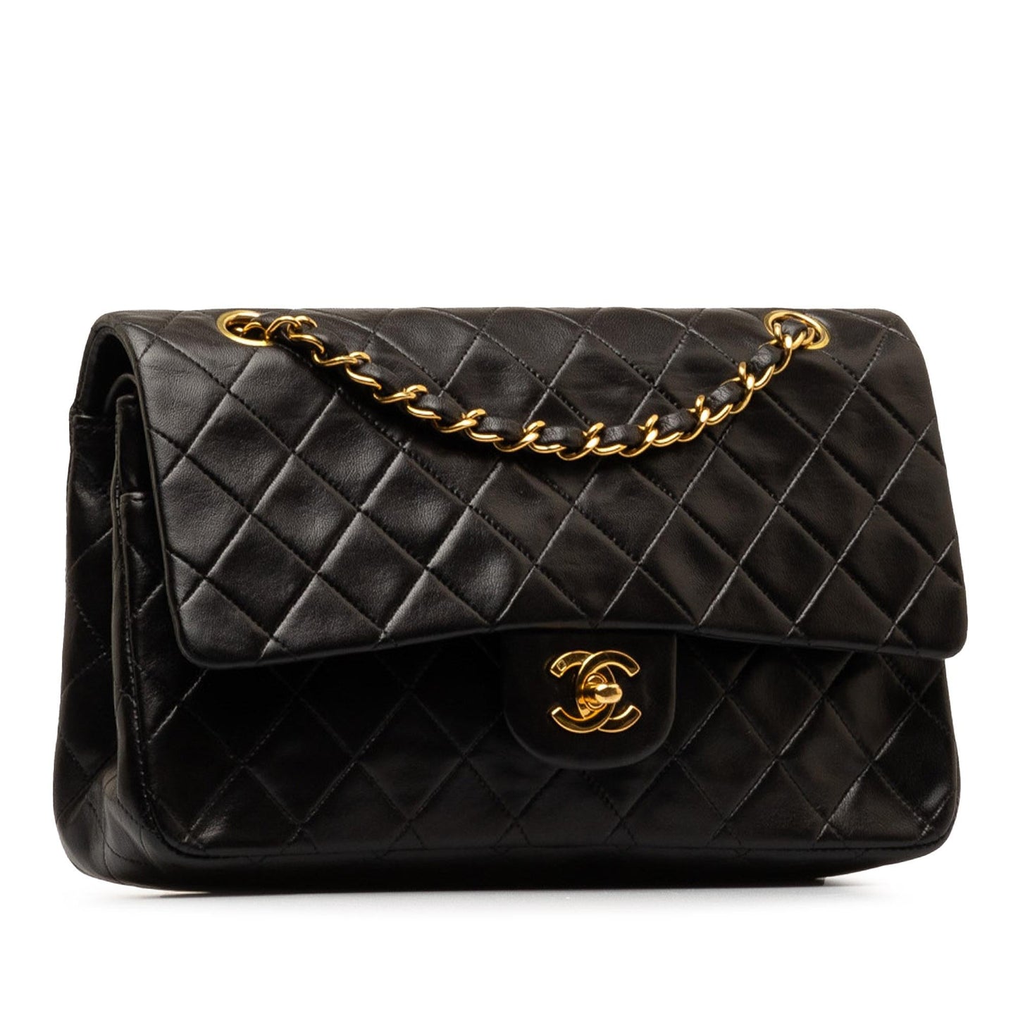 Chanel Medium Classic Lambskin Double Flap (SHG-e2k5Nf) Shoulder Bag
