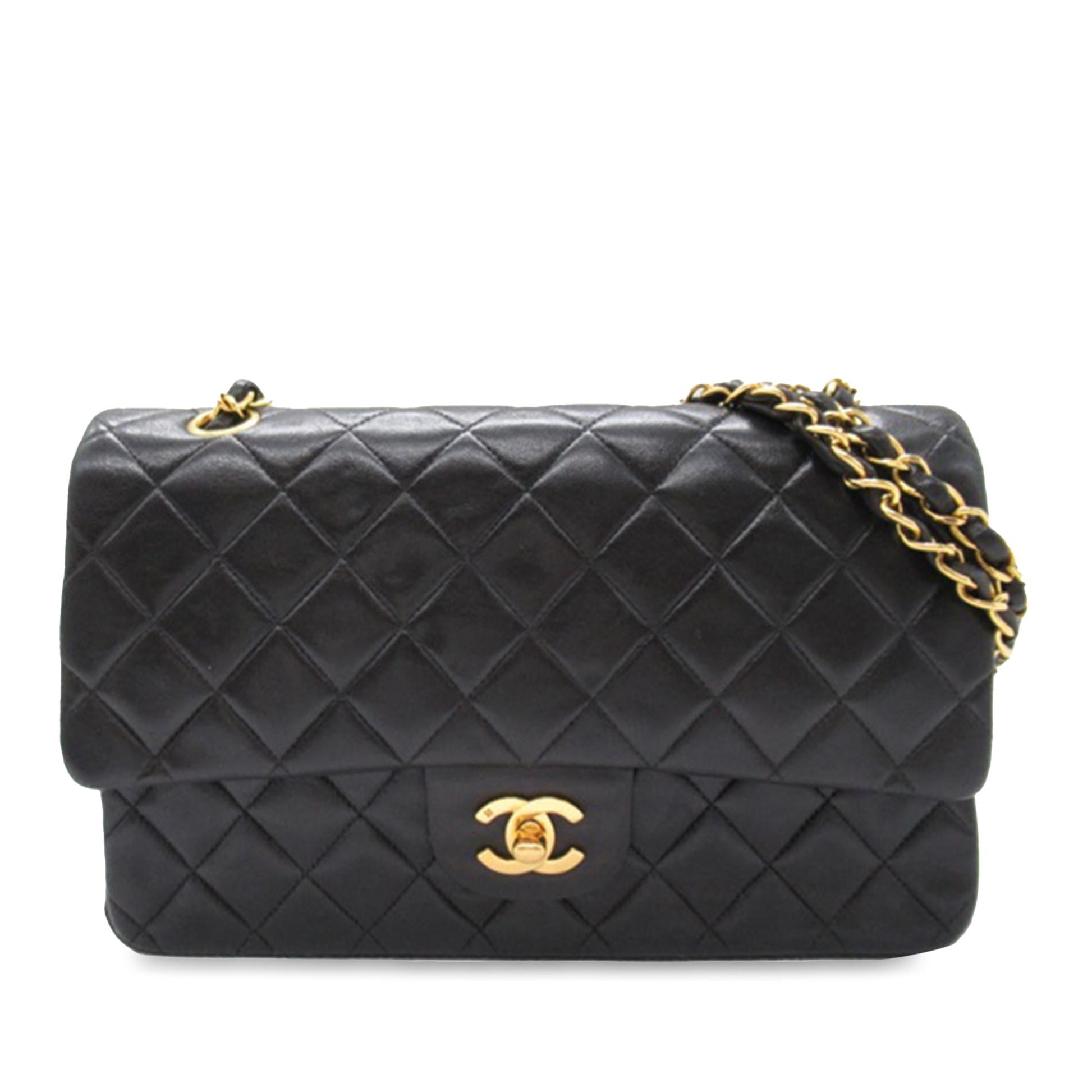 Chanel Medium Classic Lambskin Double Flap (SHG-LrCLOu) Shoulder Bag