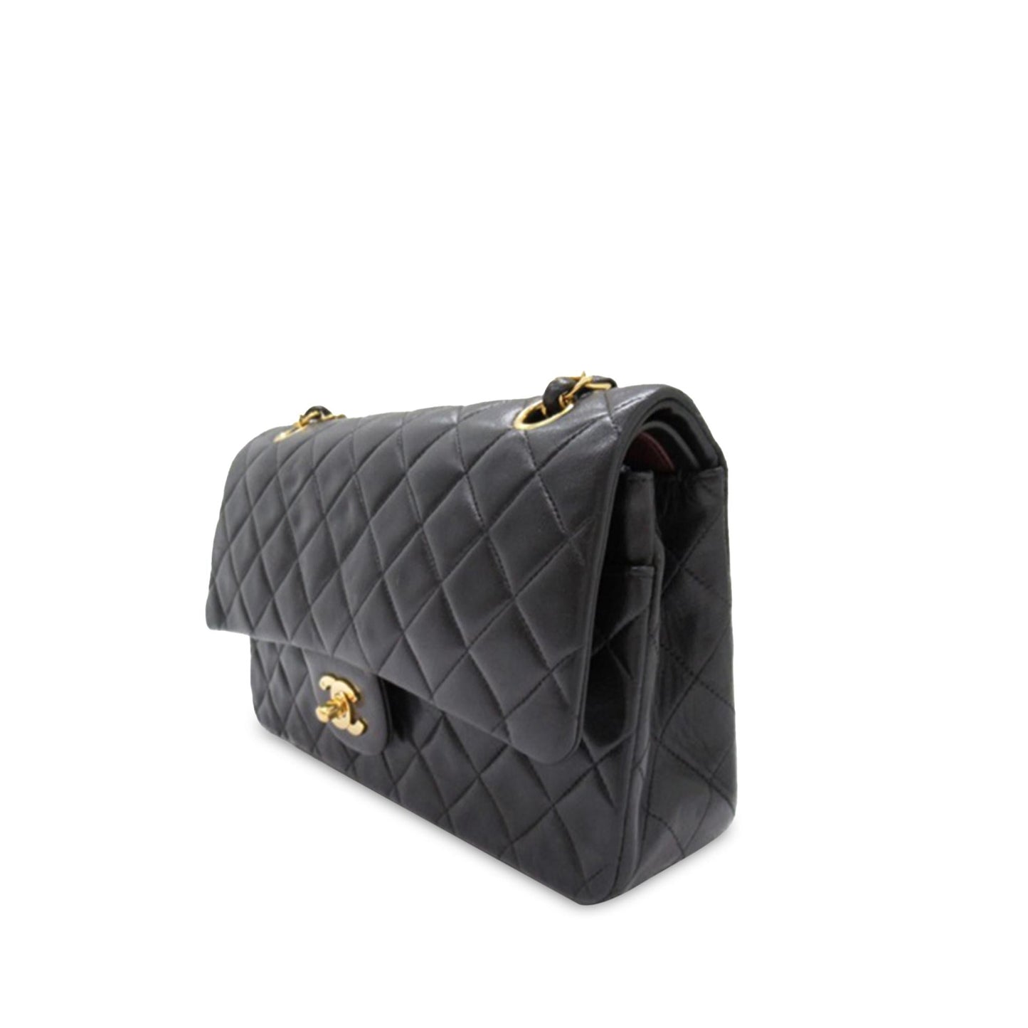 Chanel Medium Classic Lambskin Double Flap (SHG-LrCLOu) Shoulder Bag