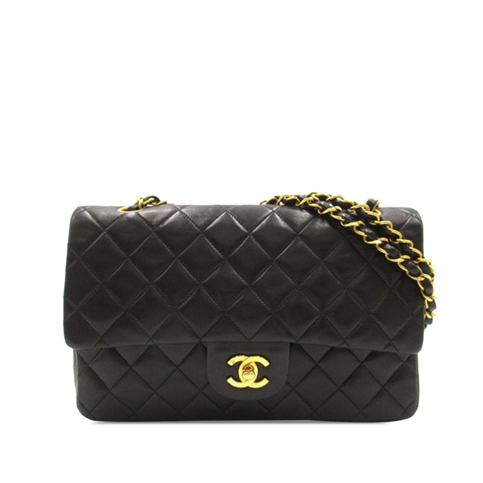 Chanel Medium Classic Lambskin Double Flap (SHG-tJEubT) Shoulder Bag