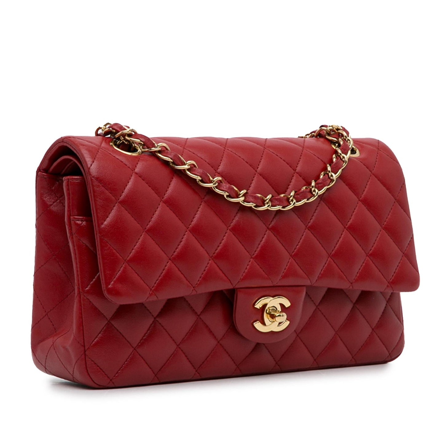 Chanel Medium Classic Lambskin Double Flap (SHG-gYfL1h) Shoulder Bag
