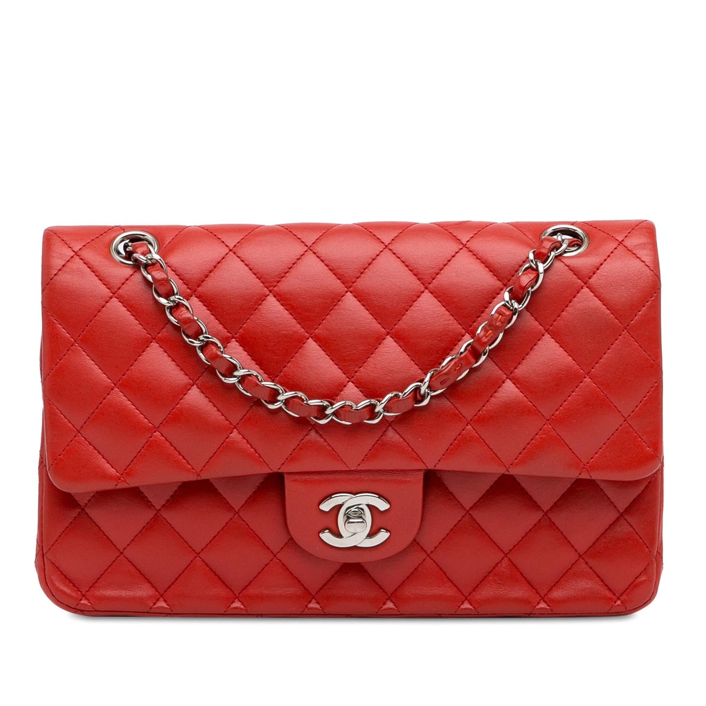 Chanel Medium Classic Lambskin Double Flap (SHG-6e5LDW) Shoulder Bag