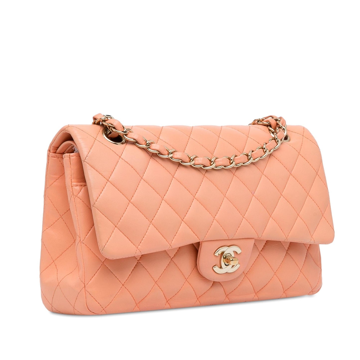 Chanel Medium Classic Lambskin Double Flap (SHG-WfDq9C) Shoulder Bag