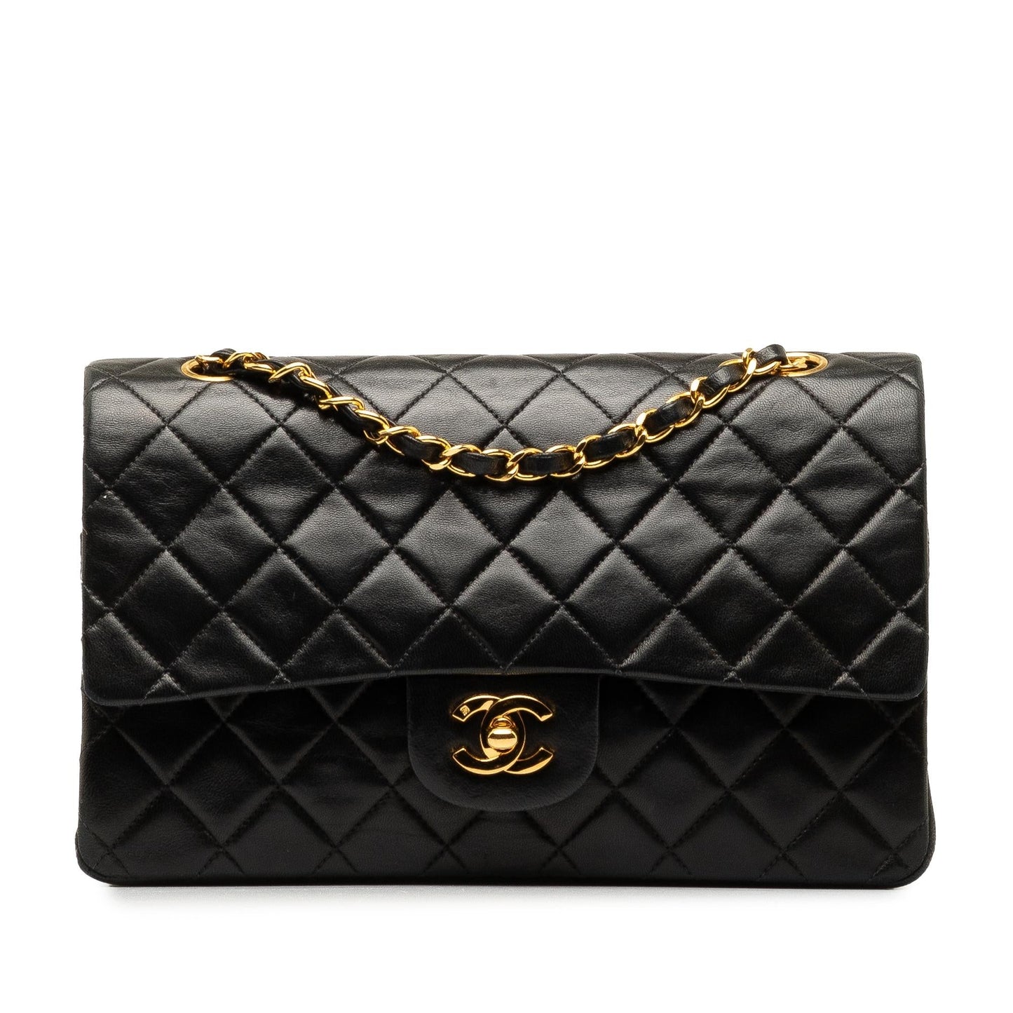 Chanel Medium Classic Lambskin Double Flap (SHG-9pZcmQ) Shoulder Bag