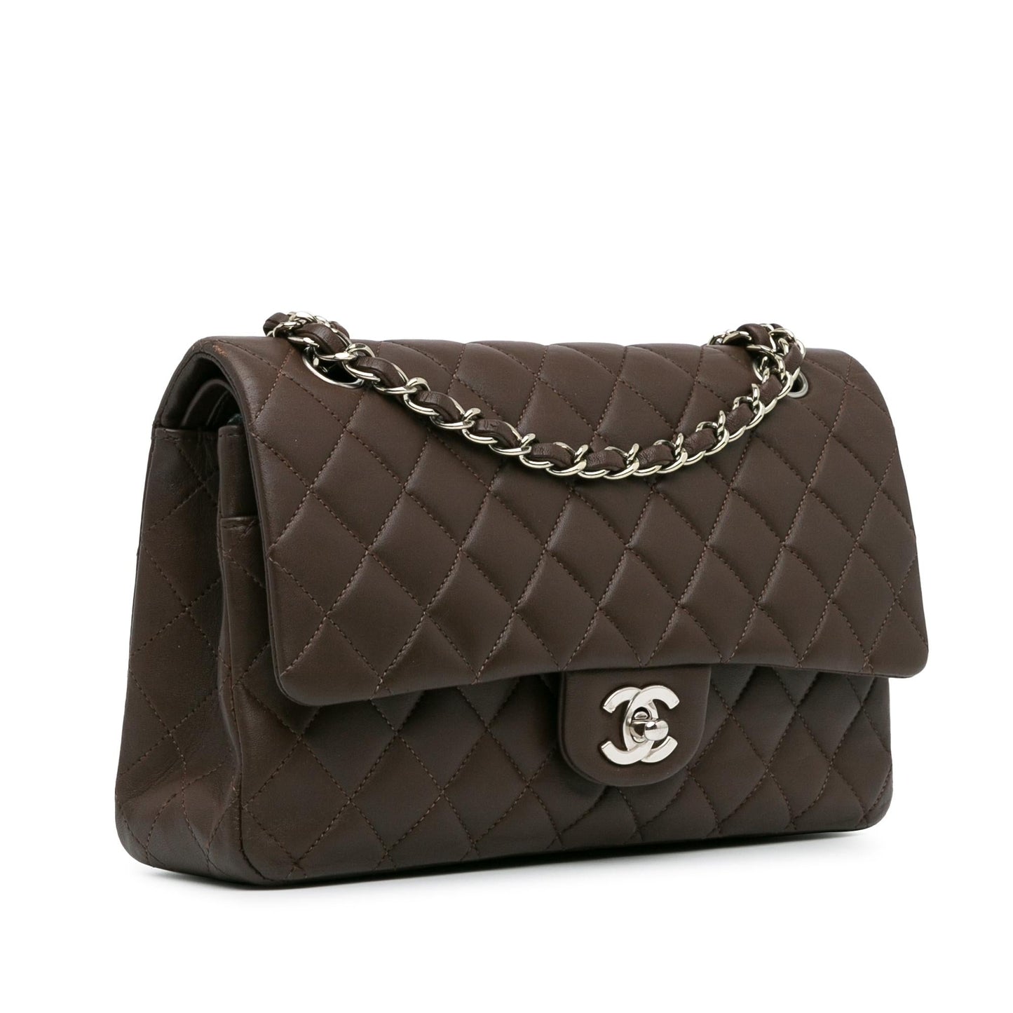 Chanel Medium Classic Lambskin Double Flap (SHG-7QwY4H) Shoulder Bag