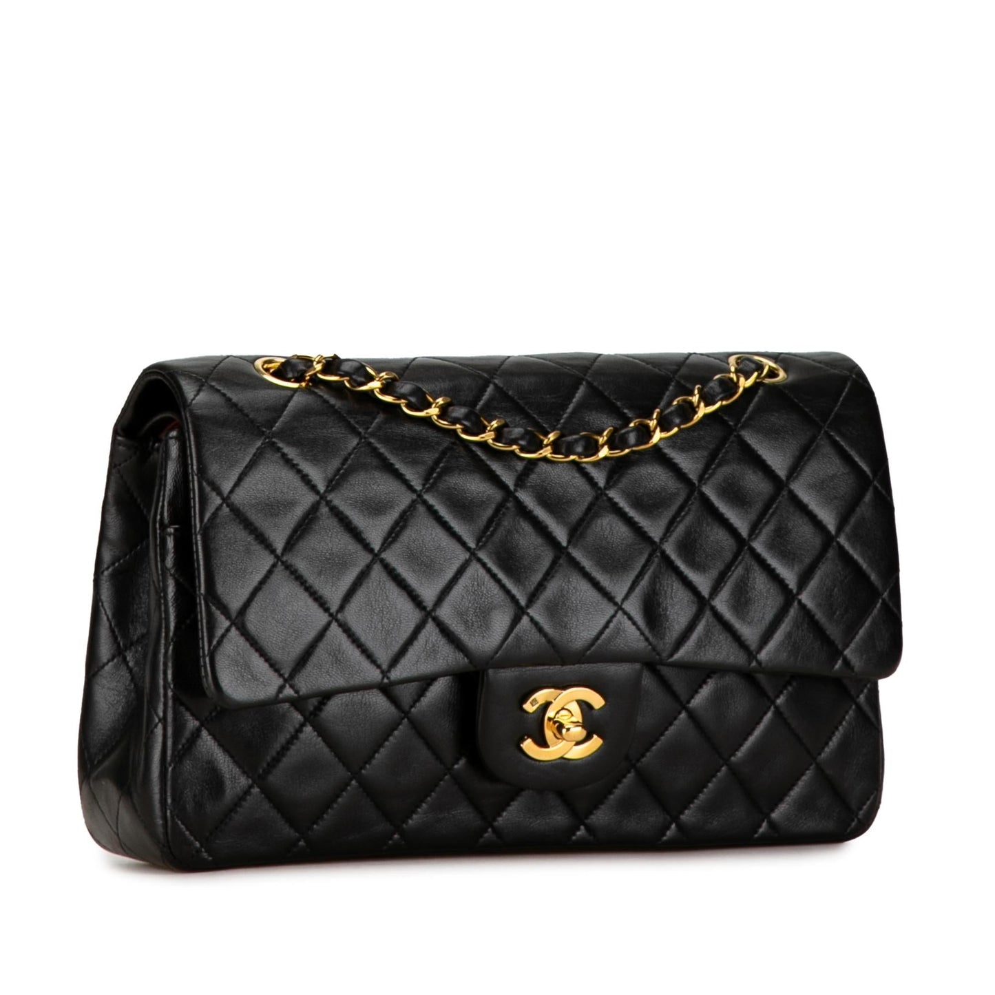 Chanel Medium Classic Lambskin Double Flap (SHG-Jr79oK) Shoulder Bag