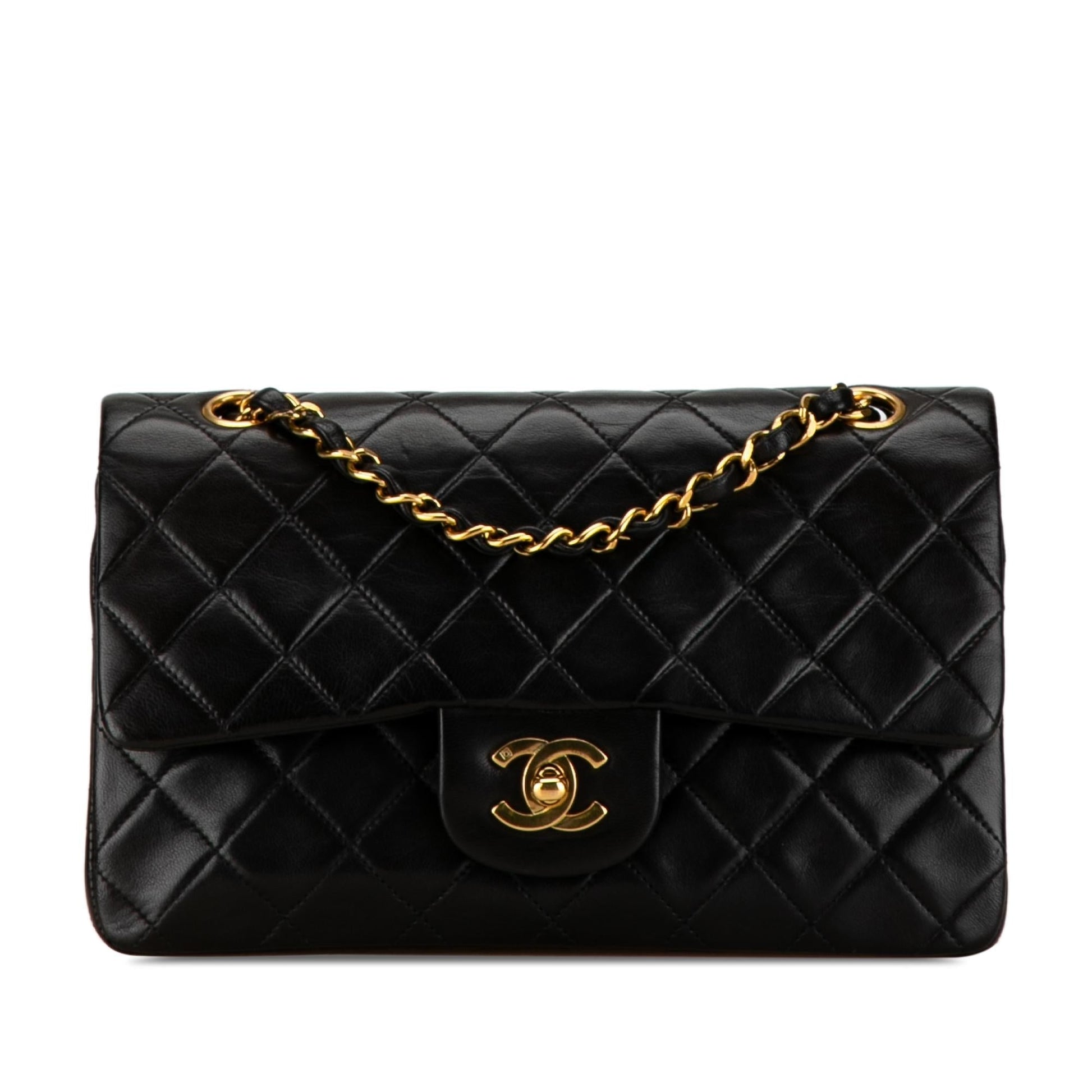 Chanel Medium Classic Lambskin Double Flap (SHG-JJIzds) Shoulder Bag
