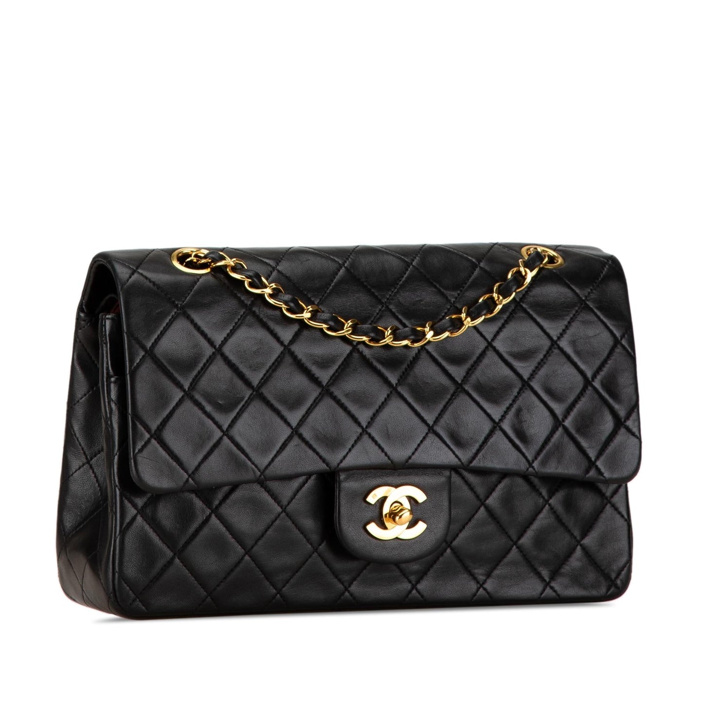 Chanel Medium Classic Lambskin Double Flap (SHG-9BZf7K) Shoulder Bag