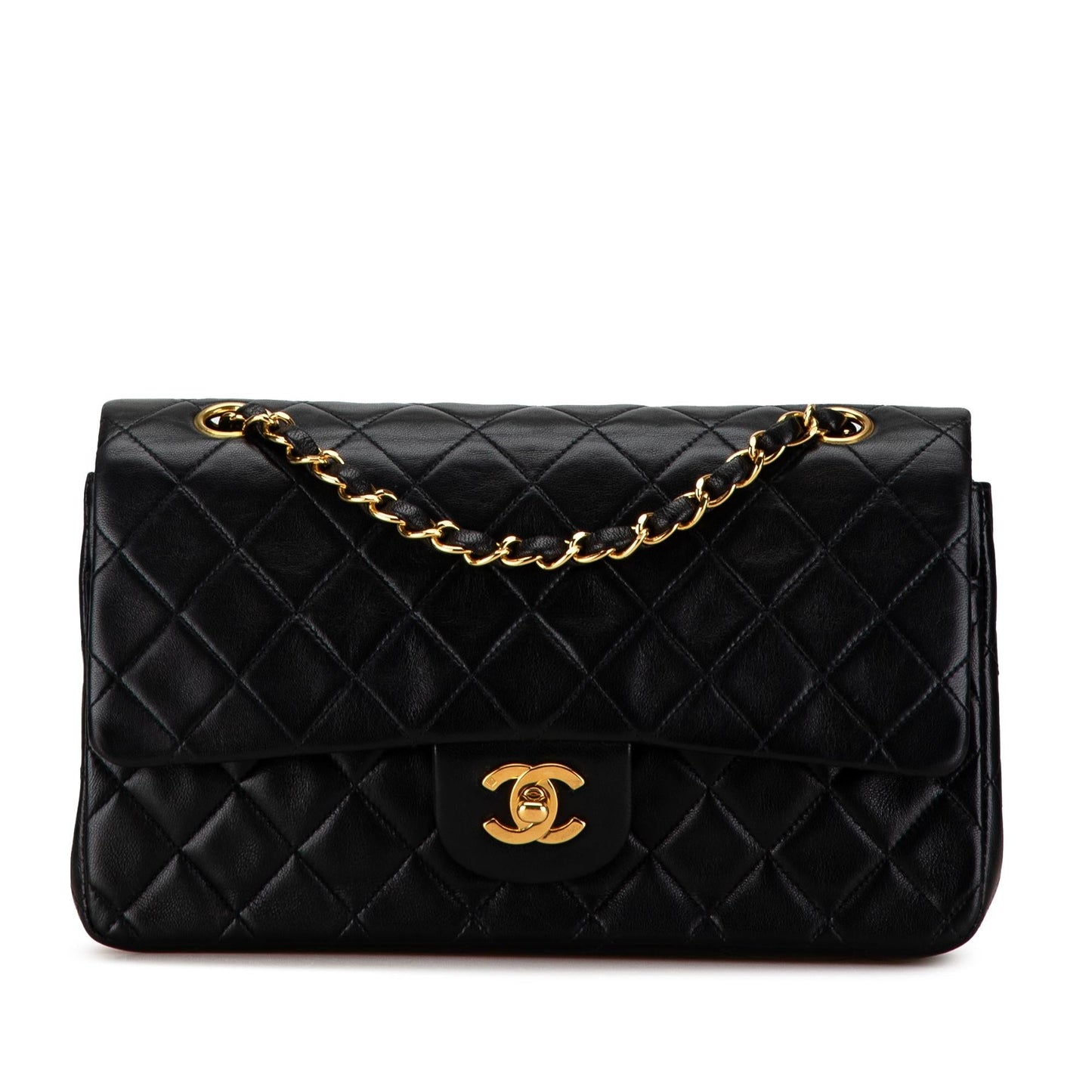 Chanel Medium Classic Lambskin Double Flap (SHG-GpukLW) Shoulder Bag