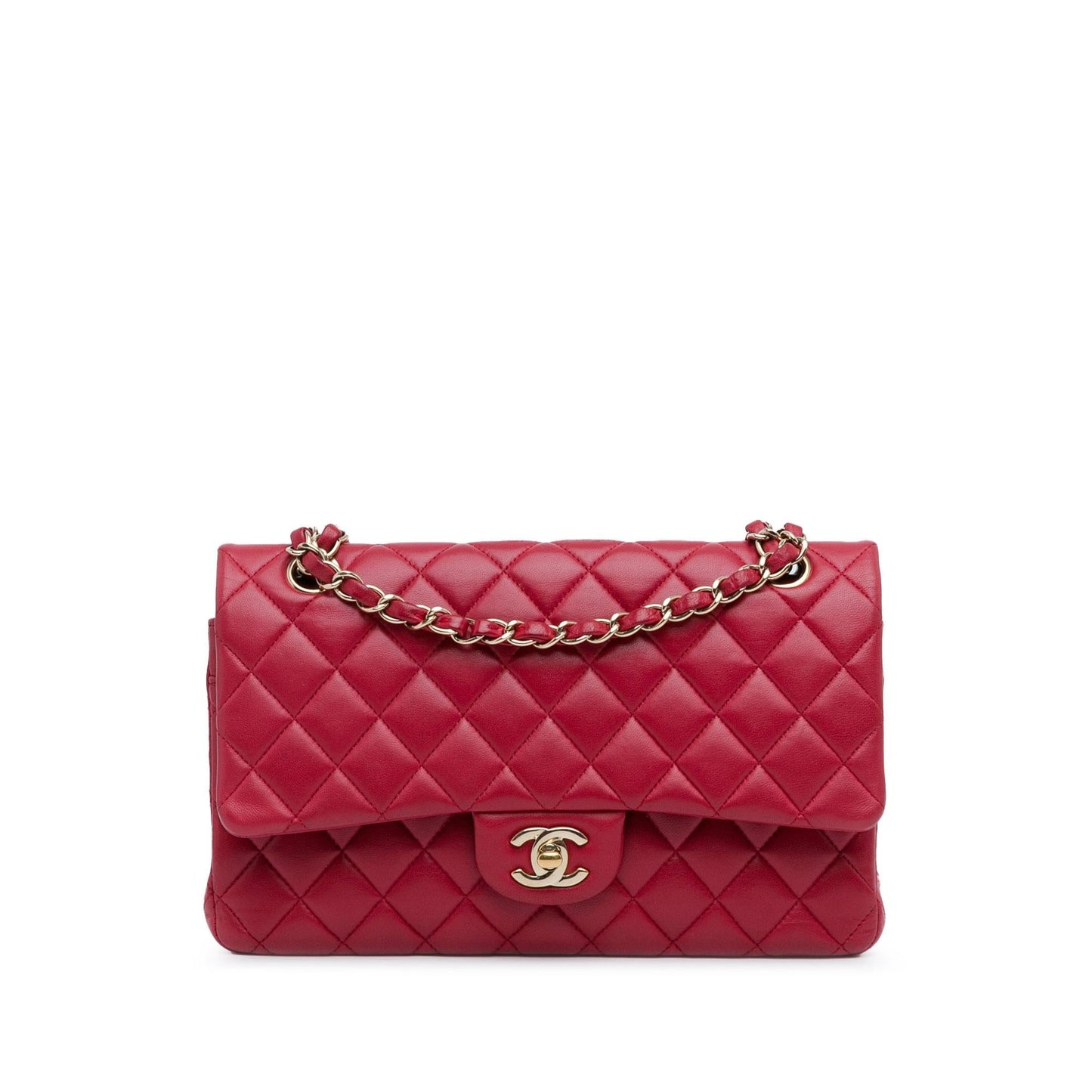 Chanel Medium Classic Lambskin Double Flap (SHG-oRuT74) Shoulder Bag