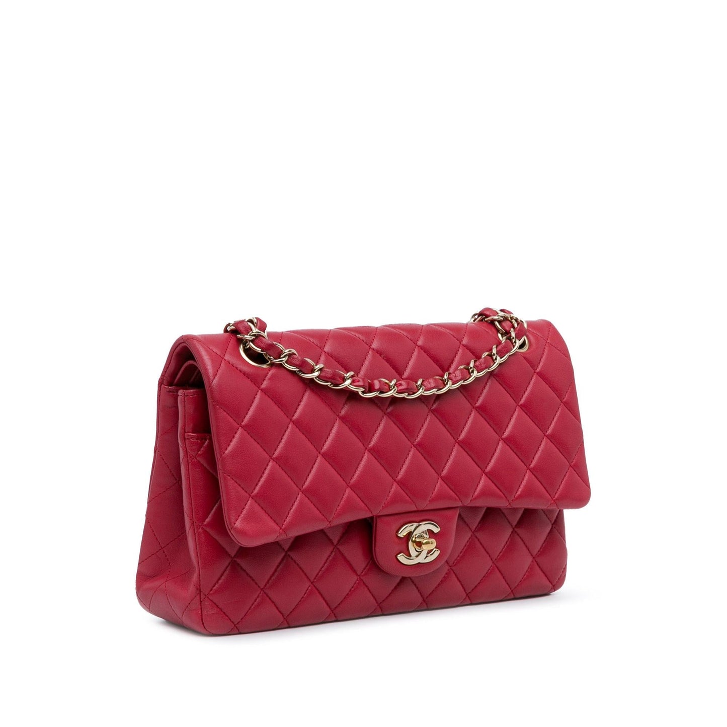 Chanel Medium Classic Lambskin Double Flap (SHG-oRuT74) Shoulder Bag