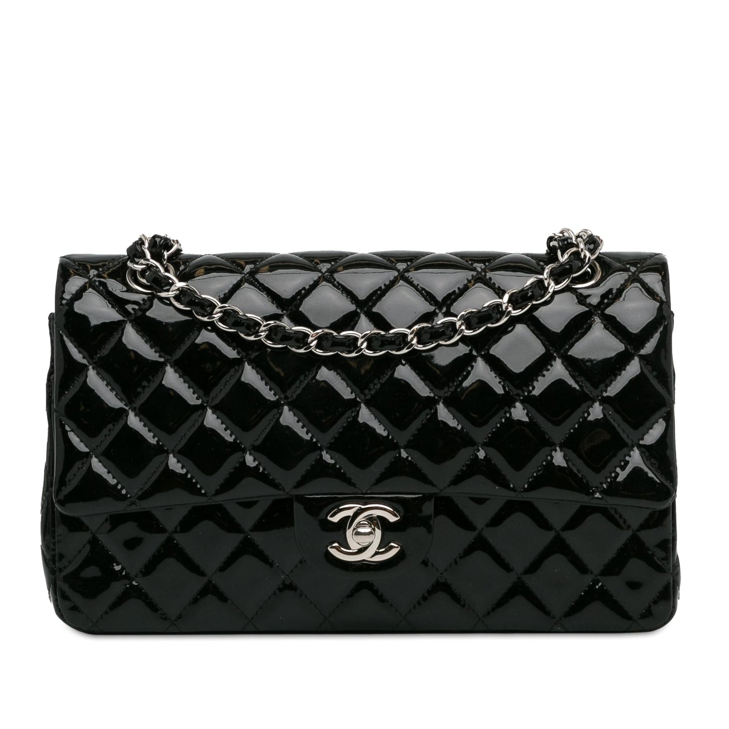 Chanel Medium Classic Patent Double Flap (SHG-2RaR0d) Shoulder Bag
