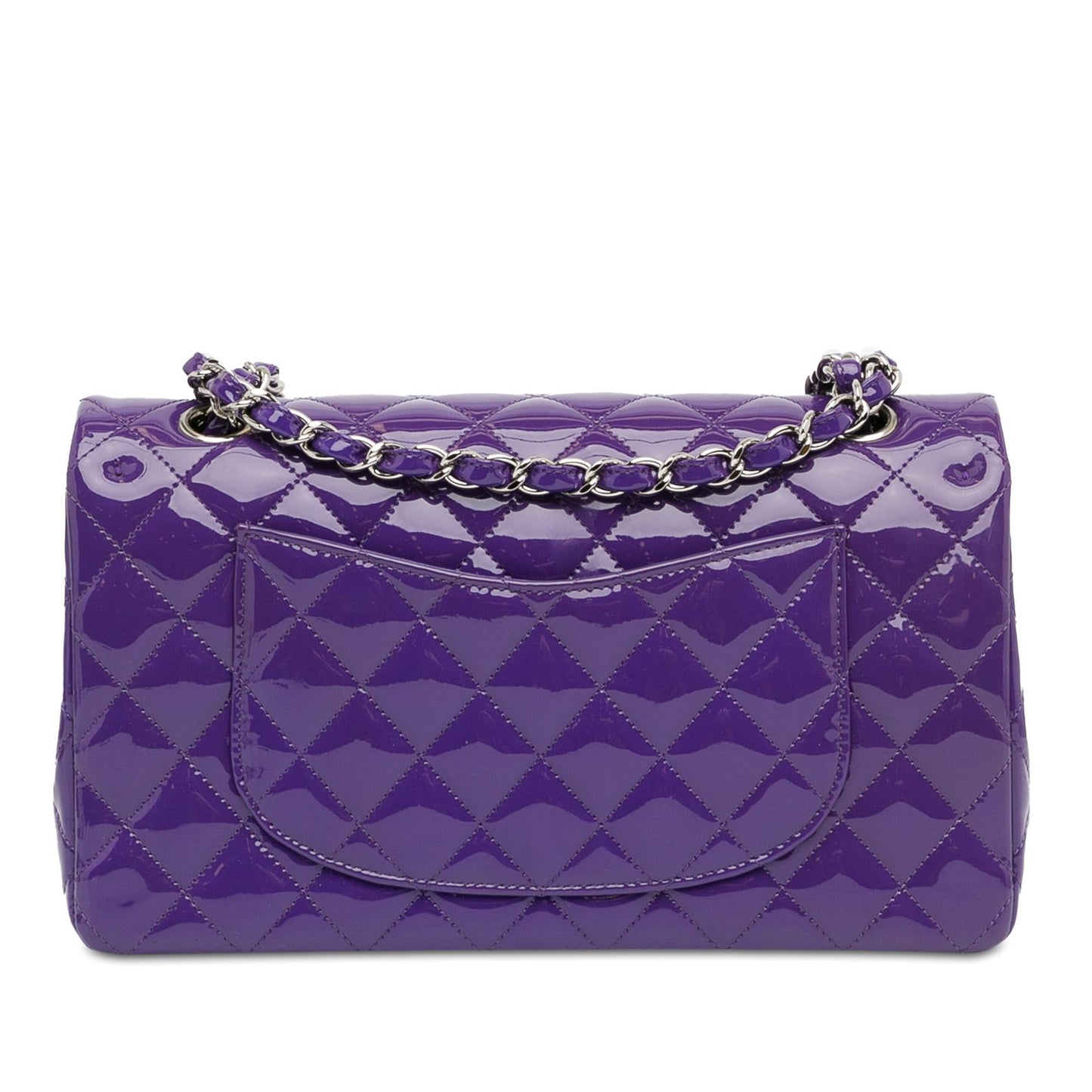 Chanel Medium Classic Patent Double Flap (SHG-pGzzwl) Shoulder Bag