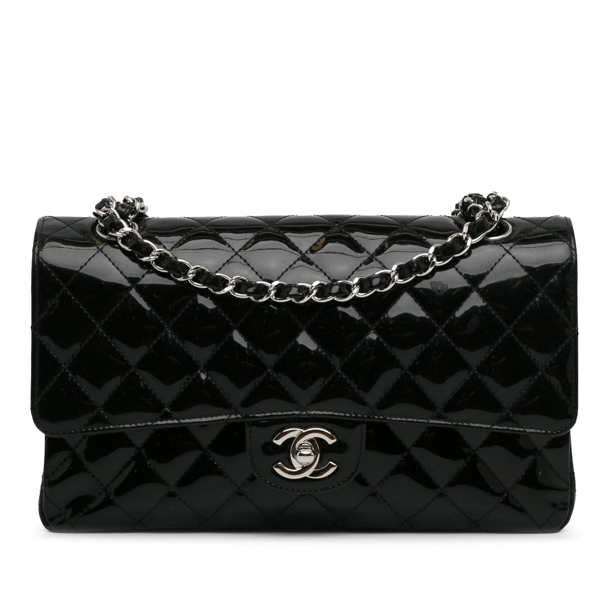Chanel Medium Classic Patent Double Flap (SHG-ljczdp) Shoulder Bag