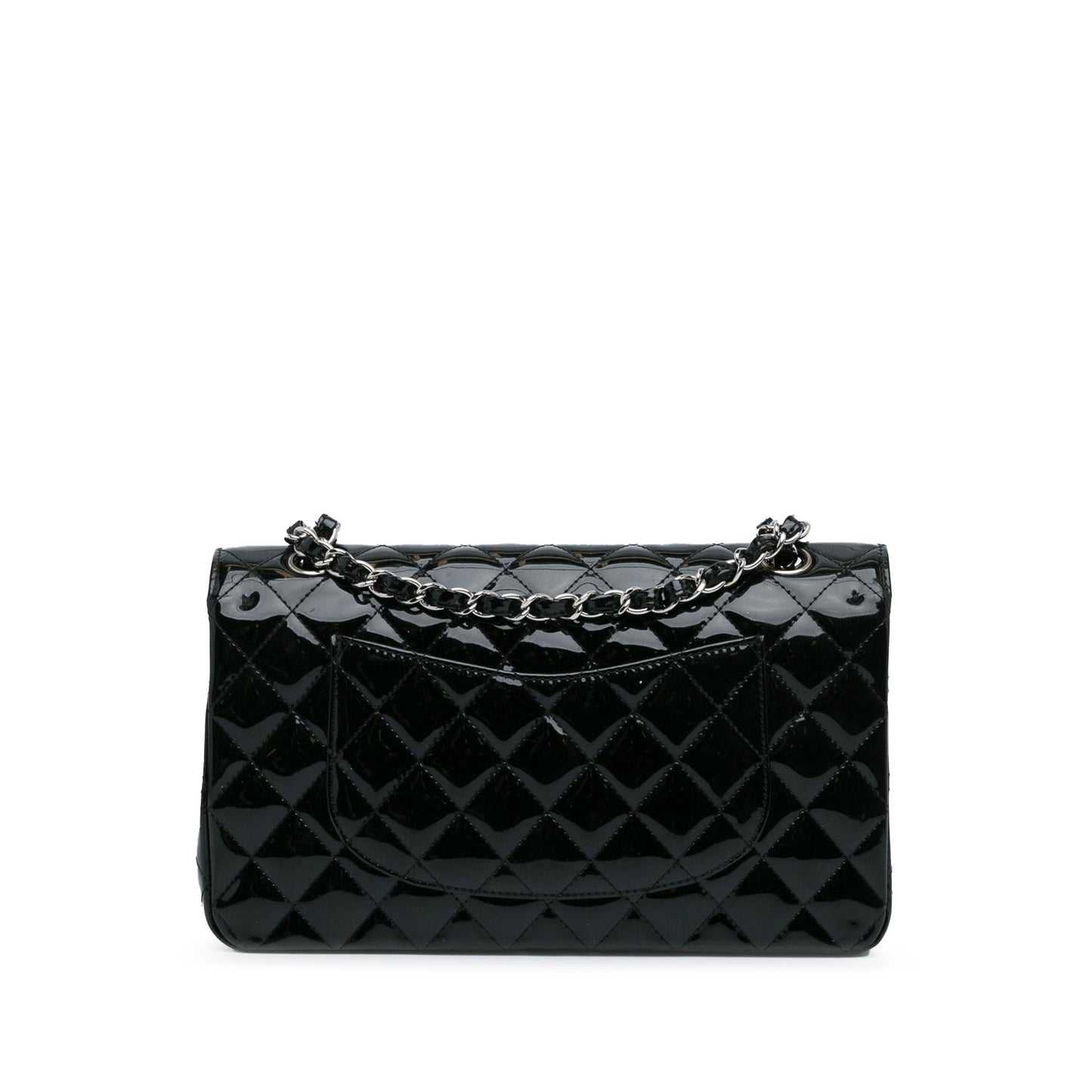 Chanel Medium Classic Patent Double Flap (SHG-YMfskG) Shoulder Bag