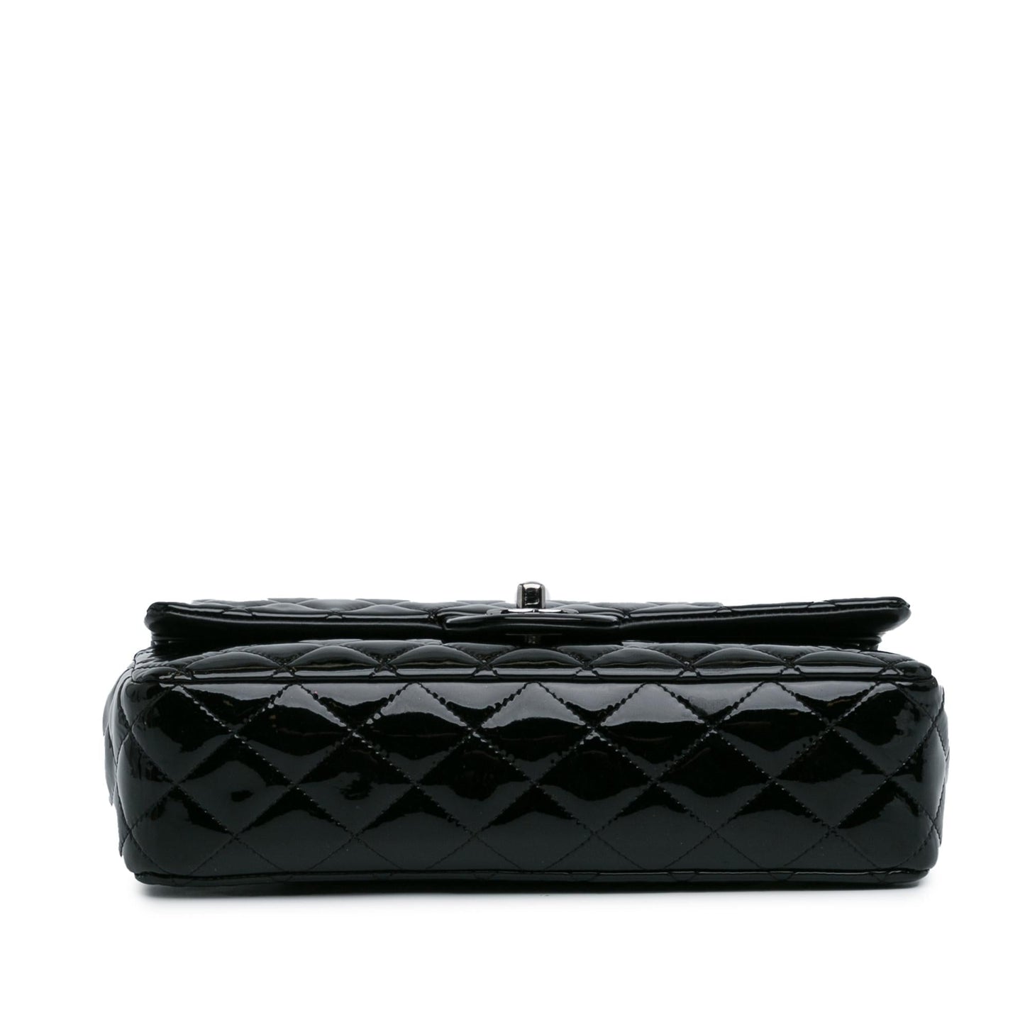 Chanel Medium Classic Patent Double Flap (SHG-BrQGTp) Shoulder Bag