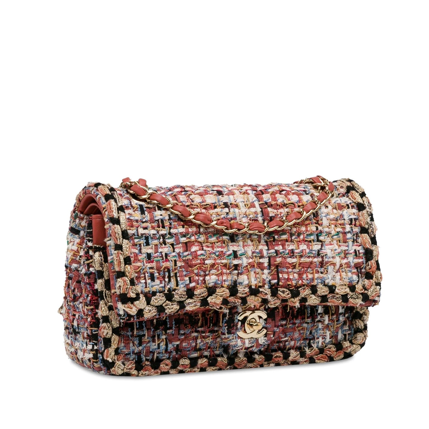 Chanel Medium Classic Tweed Double Flap (SHG-0MvJ4C) Shoulder Bag