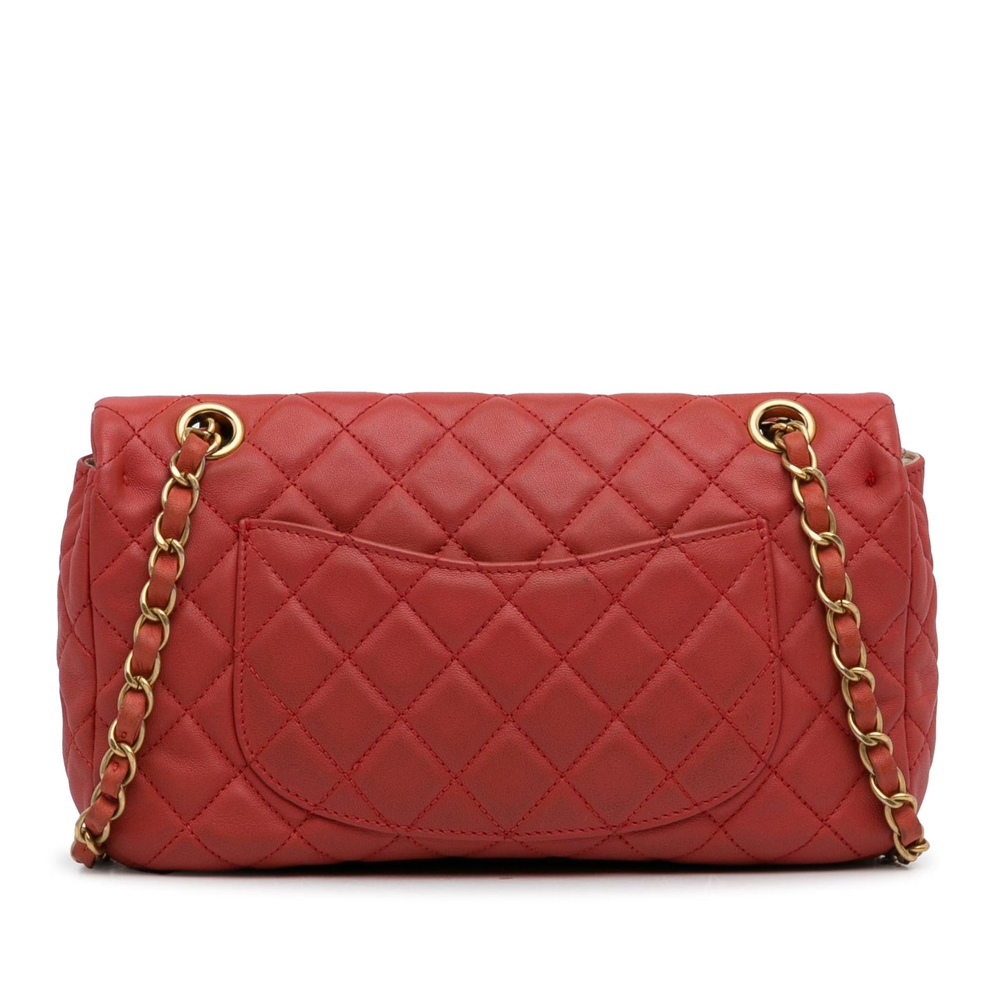 Chanel Medium Cruise Charm Lambskin Single Flap (SHG-4mr84V) Shoulder Bag